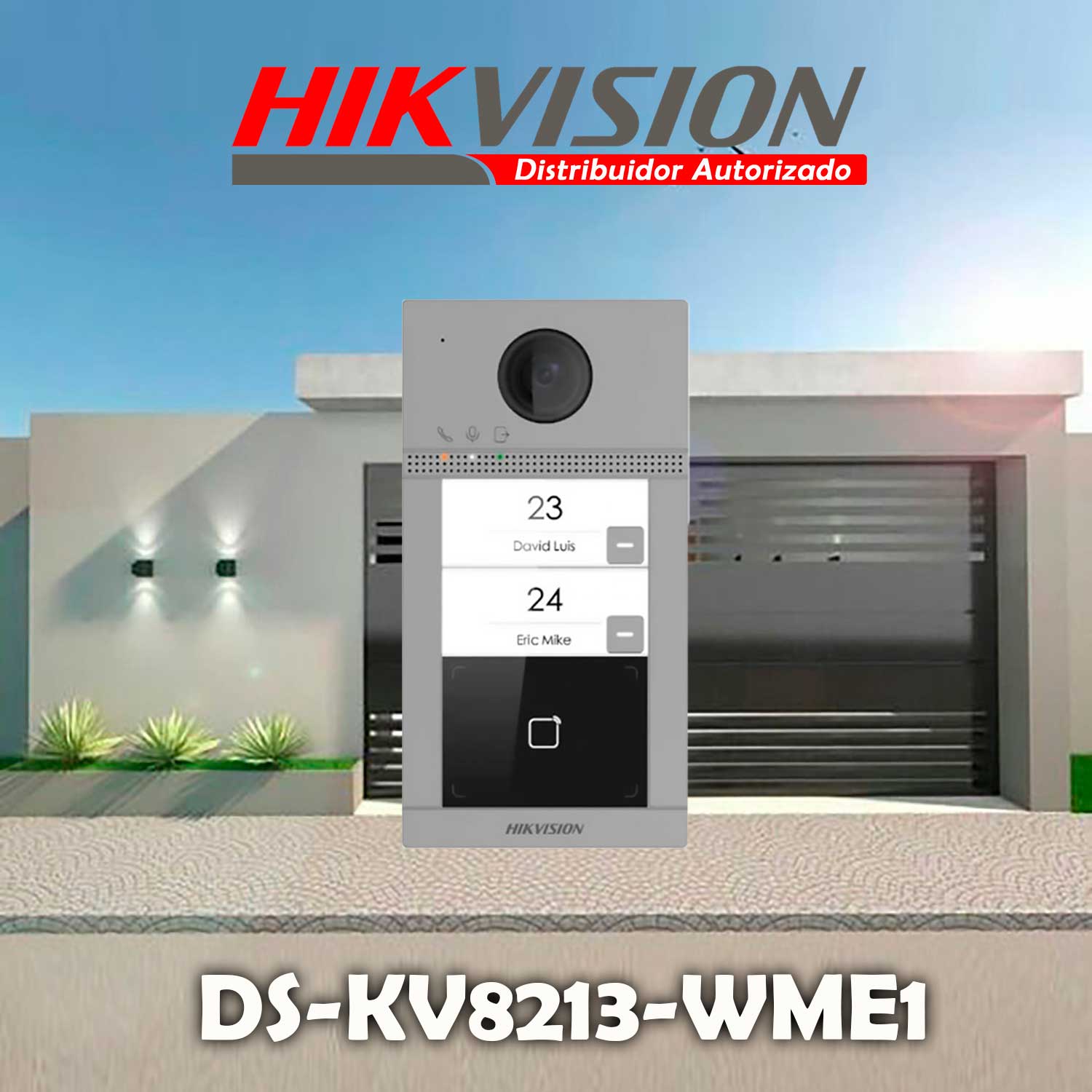 FRENTE DE VIDEOPORTERO HIKVISION DS-KV8213 CÁMARA 2MP 2 BOTÓN LLAMADA 2 PANTALLAS - 2