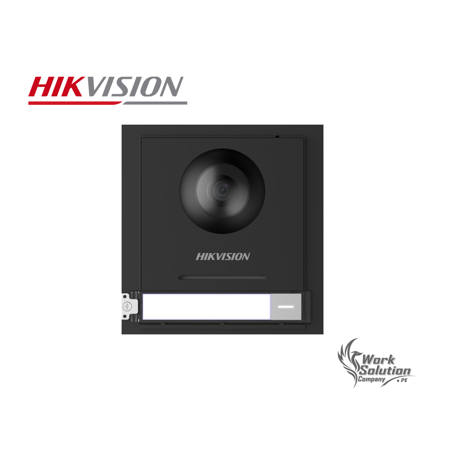 FRENTE DE VIDEOPORTERO HIKVISION DS-KD8003 CÁMARA OJO DE PEZ 2MP 1 BOTÓN LLAMADA - 1