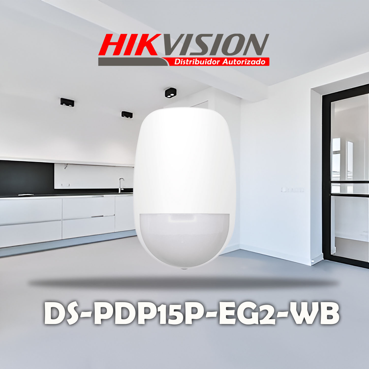 DETECTOR PIR HIKVISION DS-PDP15P-EG2-WB INALÁMBRICO DETECCIÓN 15M INTERIOR - 2
