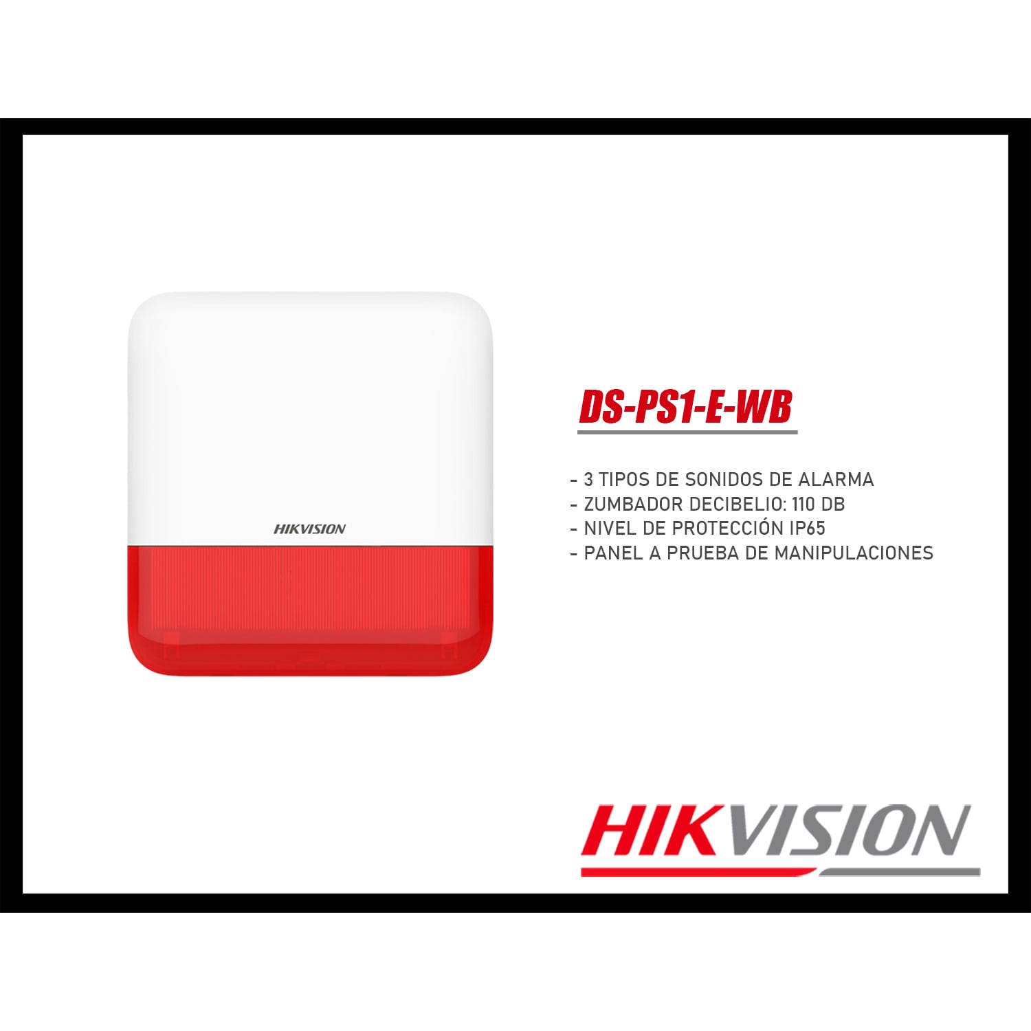 KIT ALARMA HIKVISION AX PRO DS-PWA48-KIT-WB PANEL SENSOR PIR MAGNÉTICO CONTROL SIRENA BOTÓN - 5