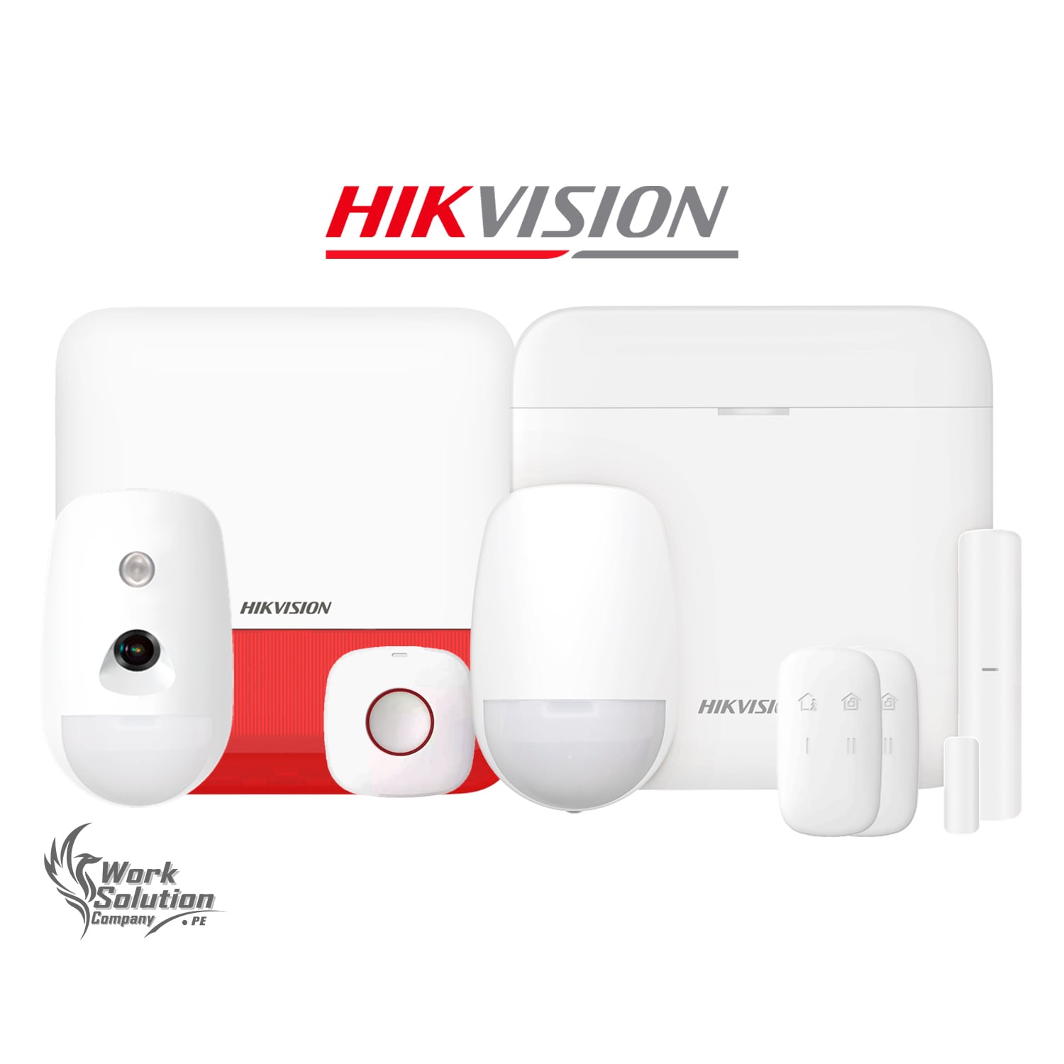 KIT ALARMA HIKVISION AX PRO DS-PWA48-KIT-WB PANEL SENSOR PIR CÁMARA MAGNÉTICO CONTROL SIRENA BOTÓN - 1
