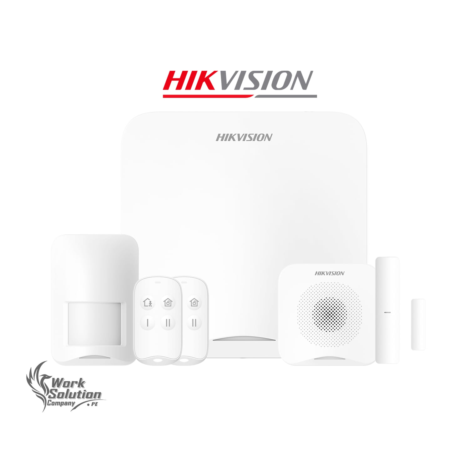 KIT ALARMA HIKVISION AX HOME DS-PA201P-KIT-16WB 16 ZONAS PANEL SENSOR PIR MAGNÉTICO CONTROL SIRENA - 1