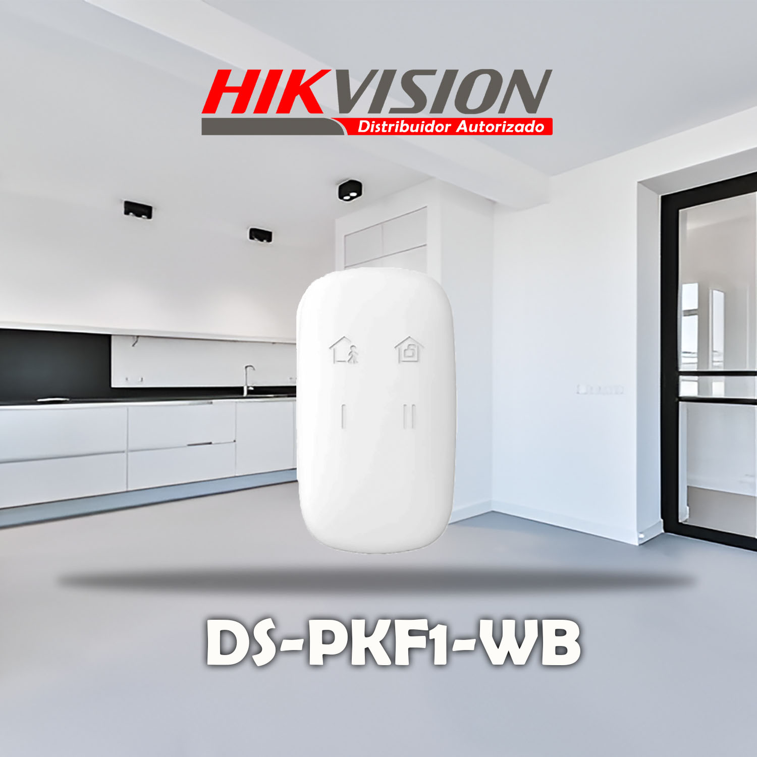 CONTROL INALÁMBRICO HIKVISION DS-PKF1-WB BOTÓN BLOQUEO Y DESBLOQUEO - 2