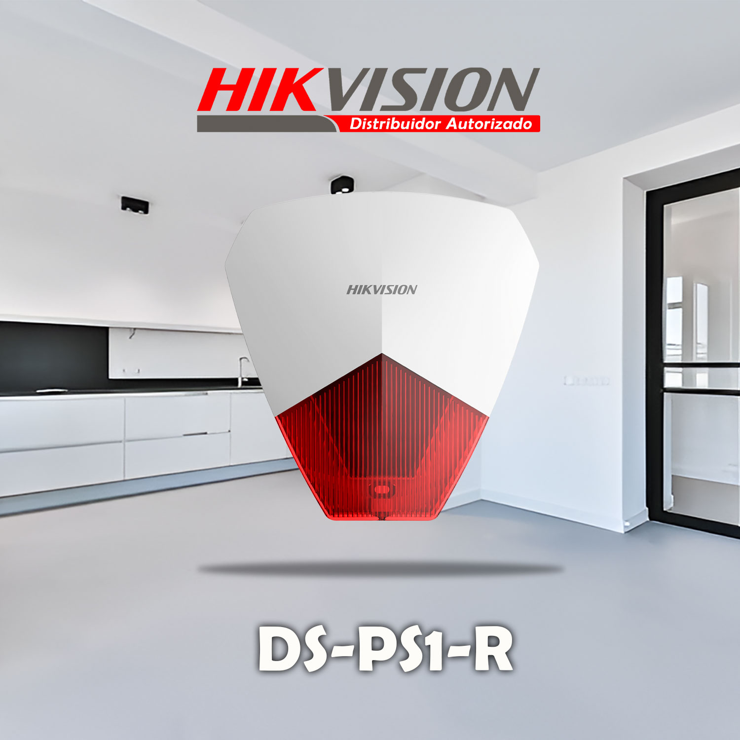 SIRENA HIKVISION DS-PS1-R CABLEADO 105DB SONIDO FLASH LED IP54 - 2