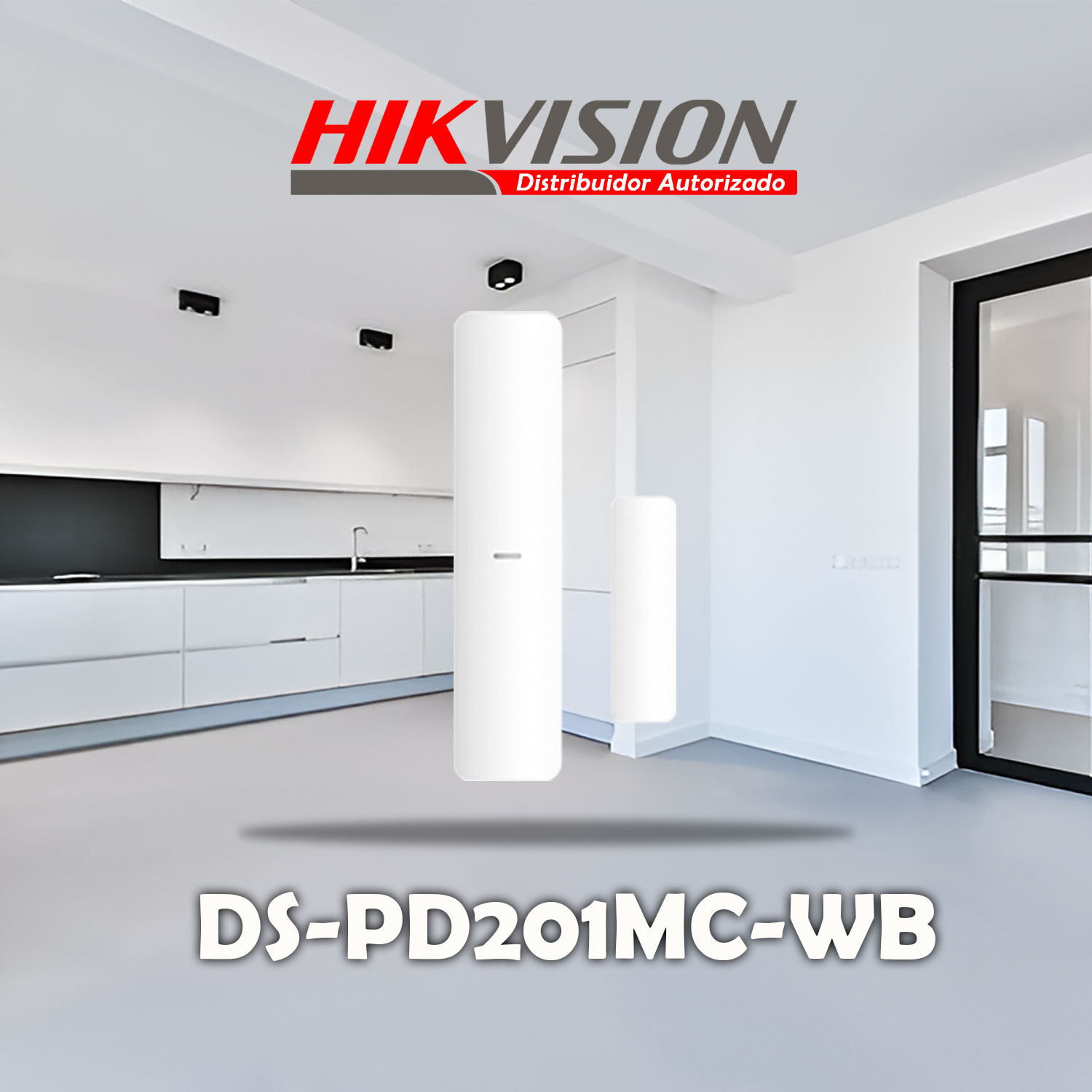 CONTACTO MAGNÉTICO HIKVISION DS-PD201MC-WB INALÁMBRICO LED PUERTA VENTANA - 2
