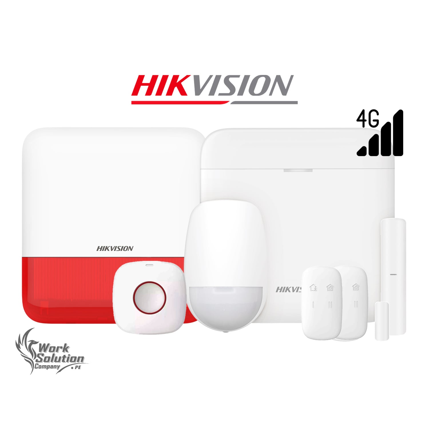 KIT ALARMA HIKVISION AX PRO DS-PWA48-KIT-WB(LA) 4G 48 ZONAS PANEL SENSORES CONTROL SIRENA BOTÓN - 1
