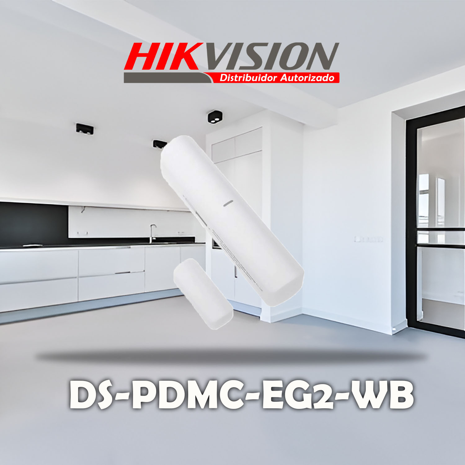 CONTACTO MAGNÉTICO HIKVISION DS-PDMC-EG2-WB INALÁMBRICO LED AZUL PUERTA VENTANA - 2
