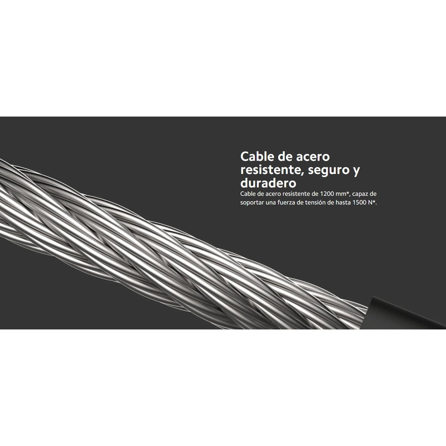 CABLE CANDADO XIAOMI CABLE LOCK CÓDIGO 5 DÍGITOS ACERO CONTRA IMPACTOS - 3