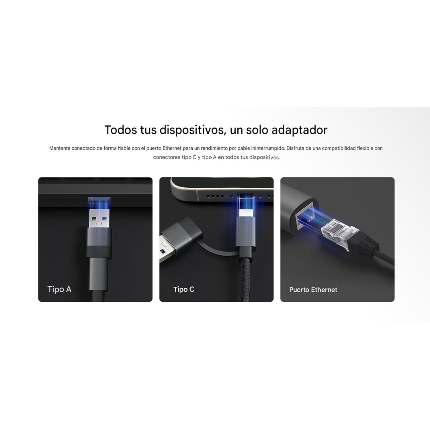 ADAPTADOR RED USB TP-LINK UE310C USB A/C A GIGABIT RJ45 1000 MBPS - 2