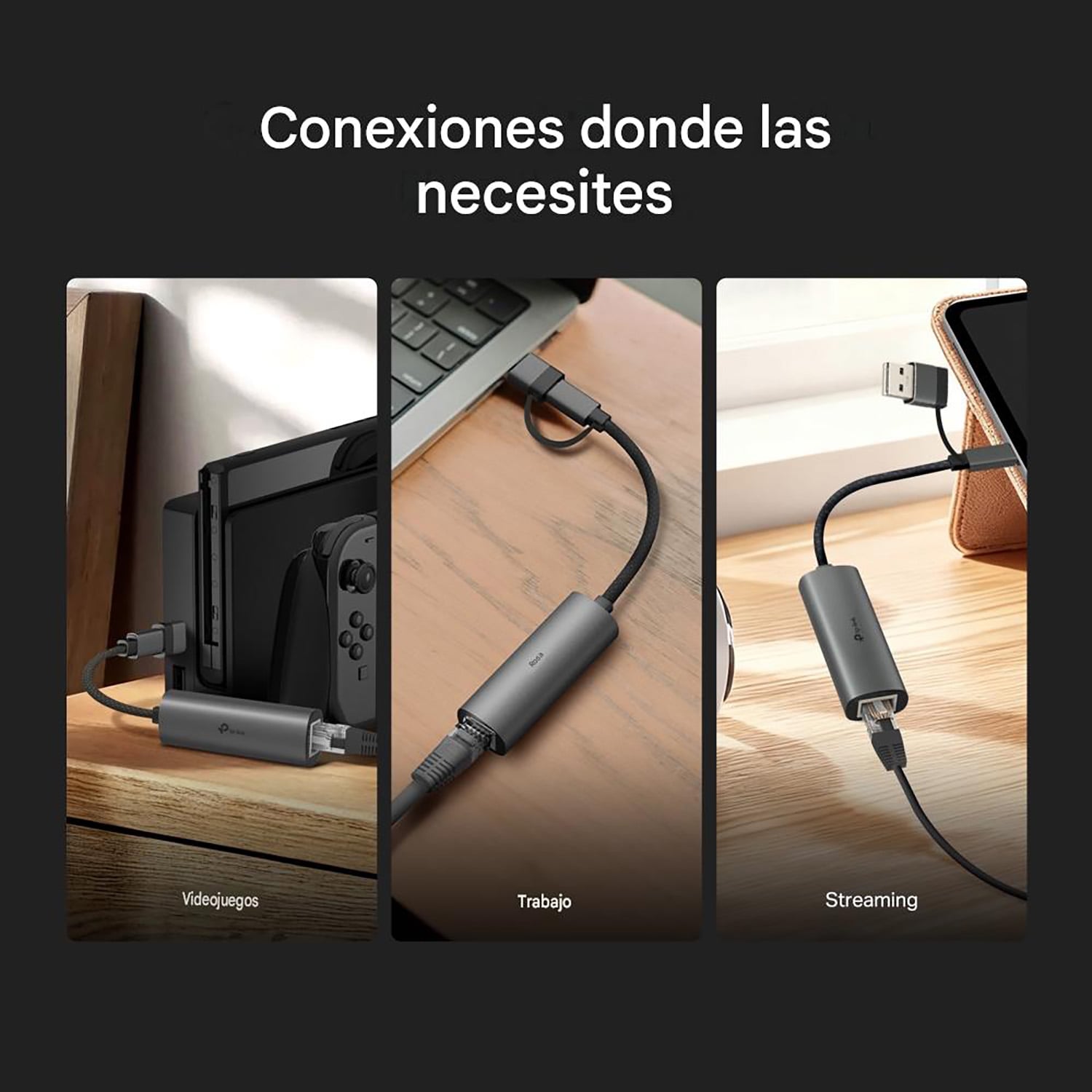 ADAPTADOR RED USB TP-LINK UE310C USB A/C A GIGABIT RJ45 1000 MBPS - 3
