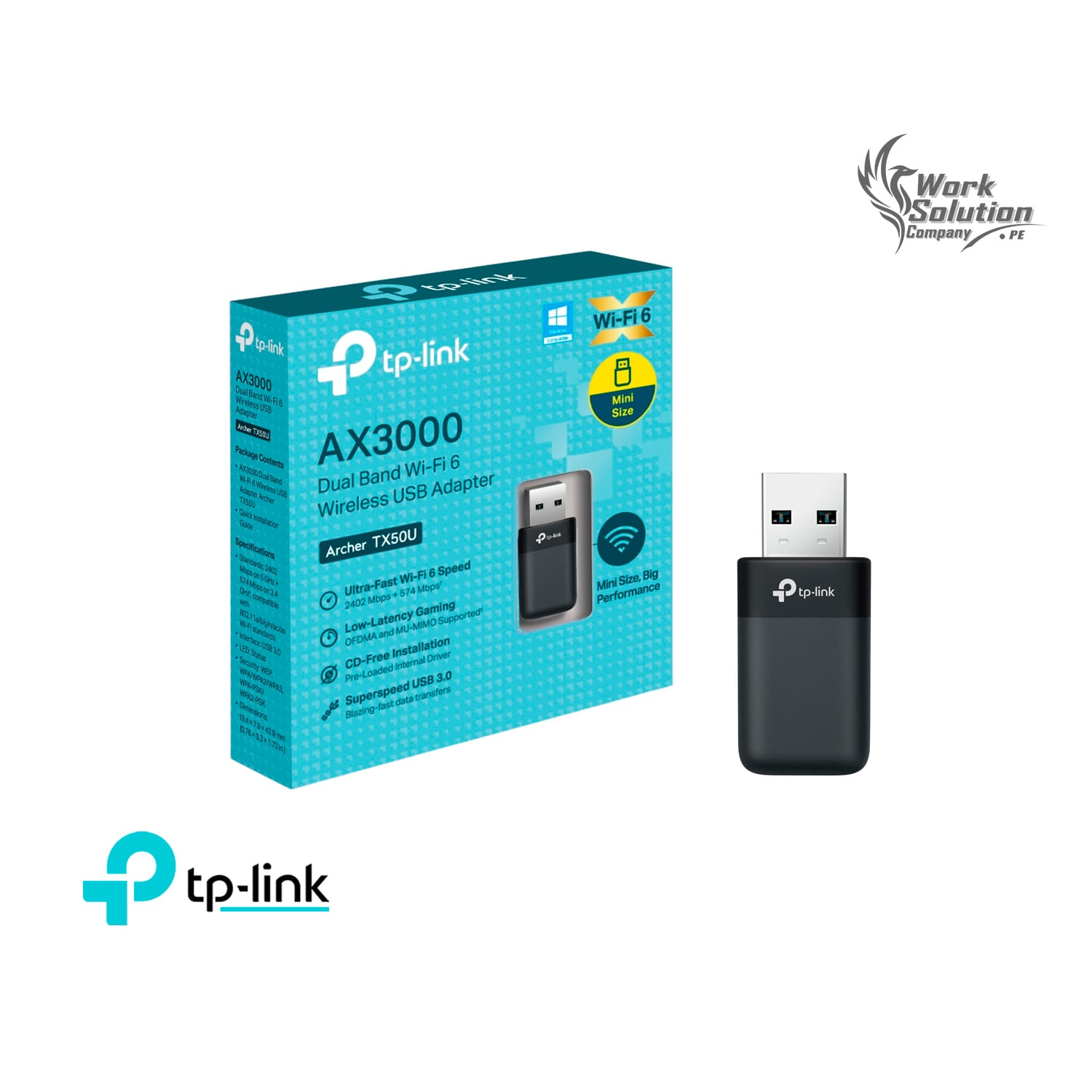 ADAPTADOR WIFI USB TP-LINK ARCHER TX50U WIFI 6 DOBLE BANDA AX3000 - 1