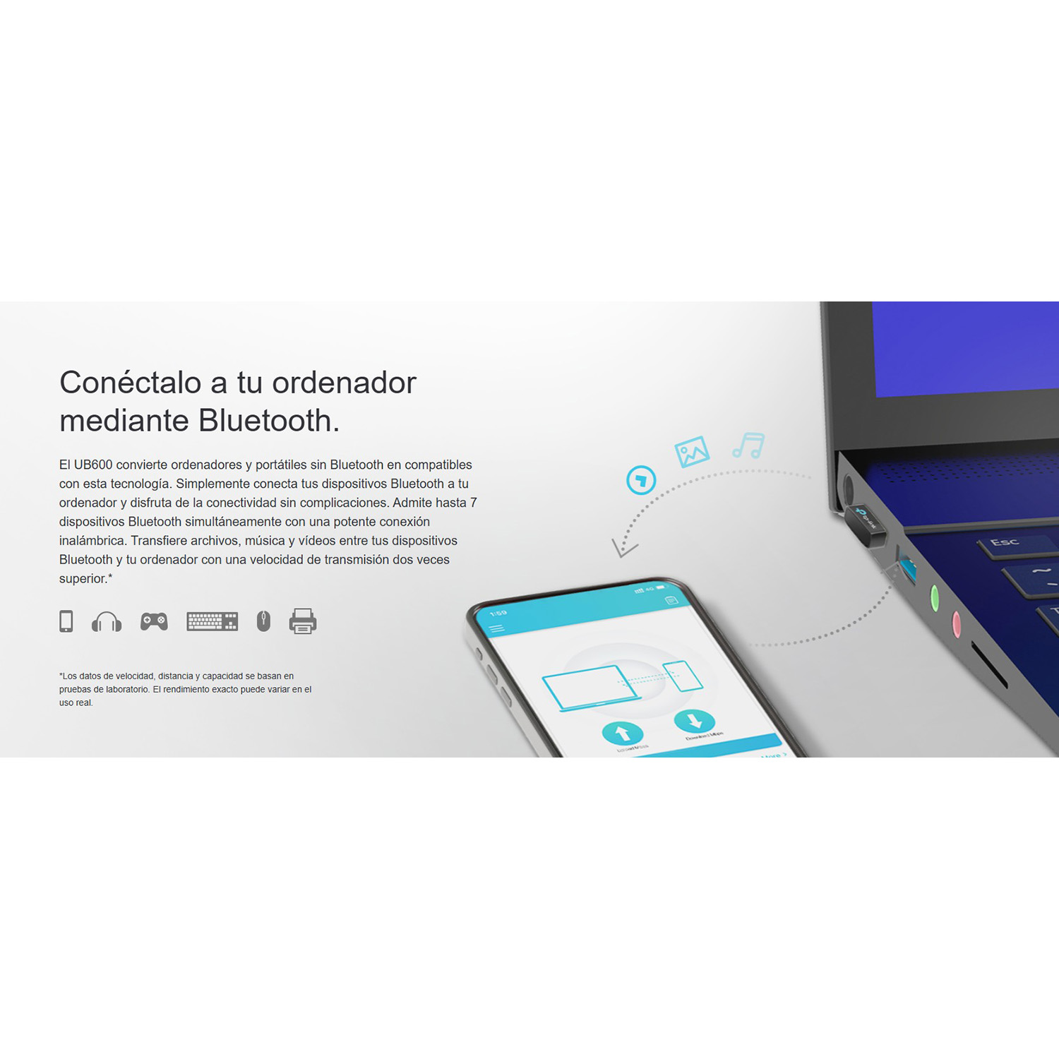 ADAPTADOR BLUETOOTH USB TP-LINK UB600 USB Bluetooth 6.0 - 2