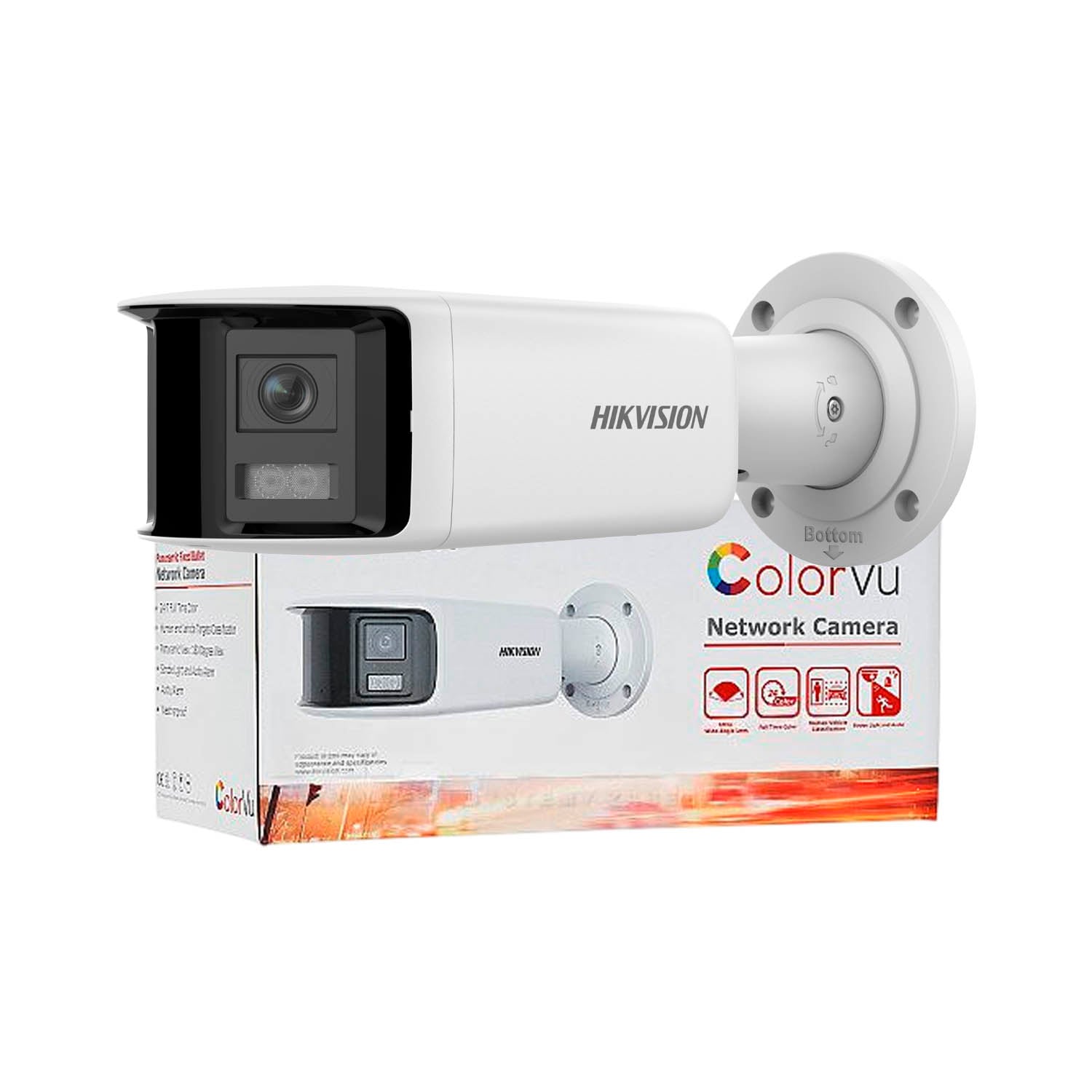 CÁMARA SEGURIDAD IP HIKVISION DS-2CD2T47G2P-LSU/SL 4MP TUBO COLORVU VISIÓN 180 LUZ ALARMA - 4