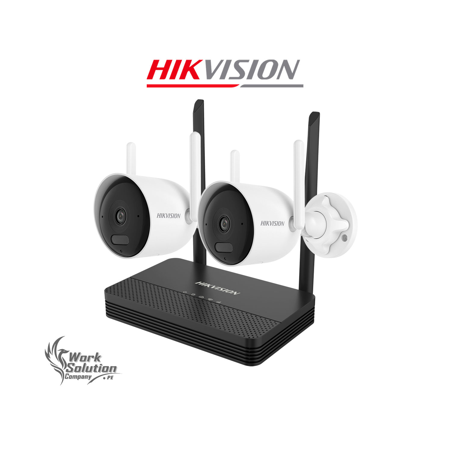 KIT CÁMARAS SEGURIDAD IP HIKVISION NKS424WBH 4MP 2 CÁMARAS TUBO AUDIO BIDIRECCIONAL NVS 4CH - 1