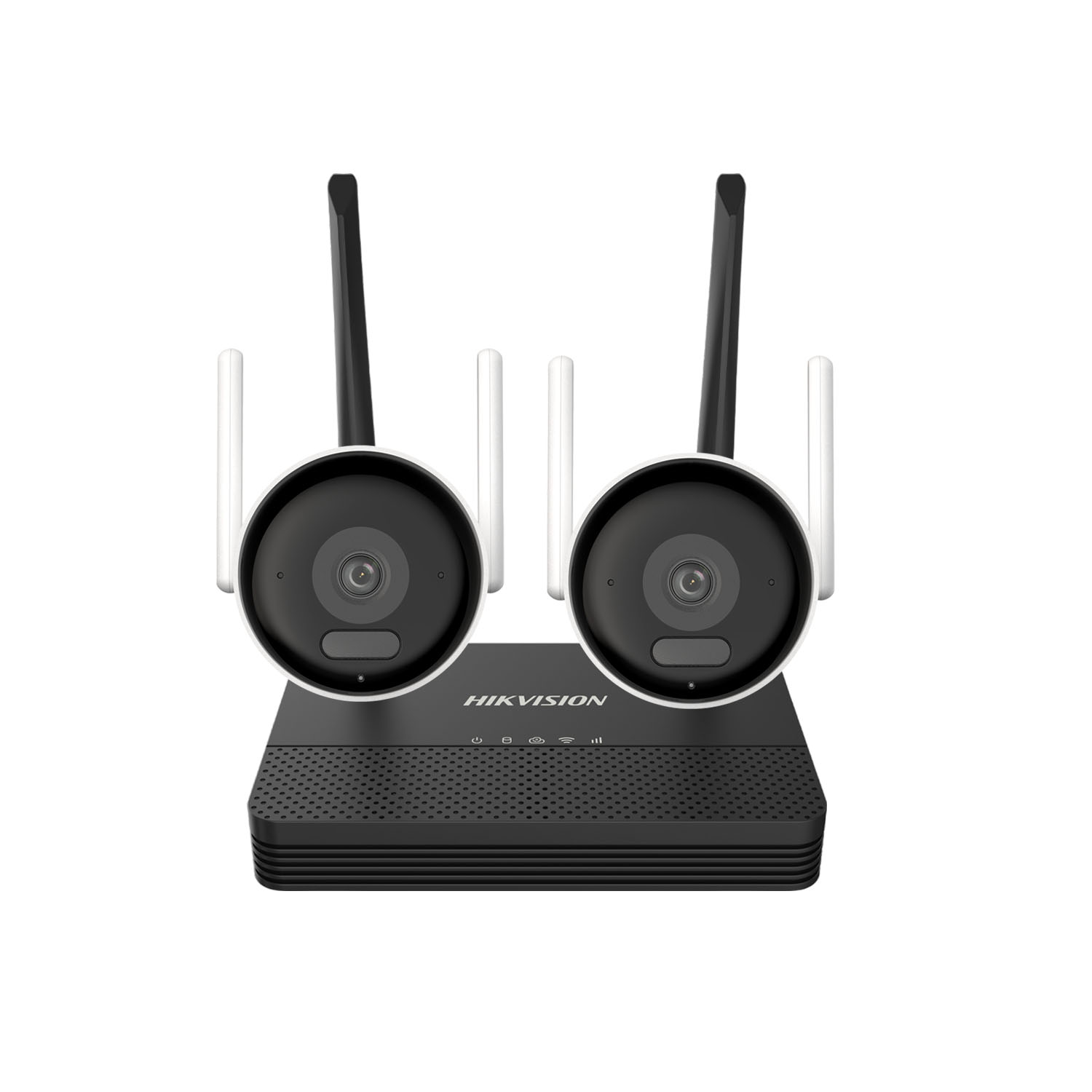 KIT CÁMARAS SEGURIDAD IP HIKVISION NKS424WBH 4MP 2 CÁMARAS TUBO AUDIO BIDIRECCIONAL NVS 4CH - 2