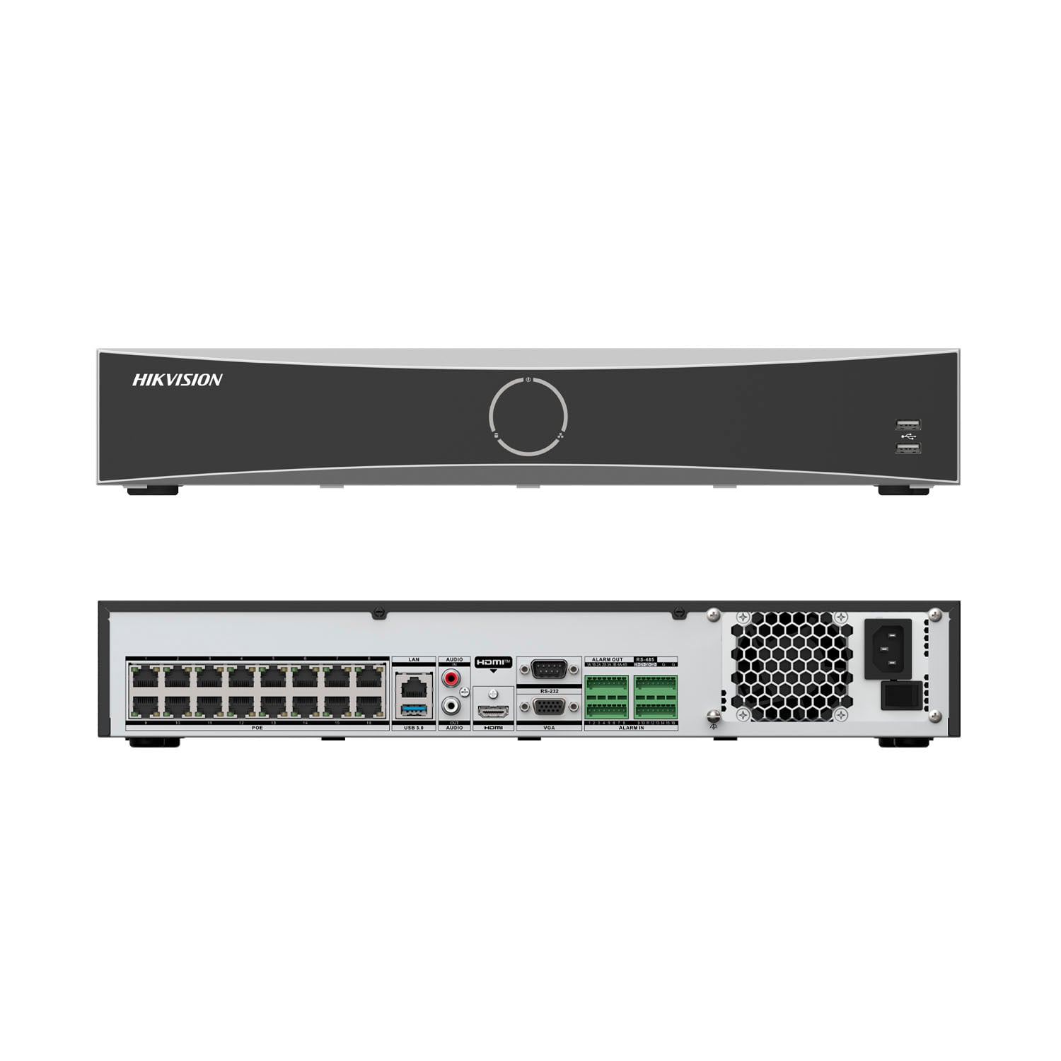 GRABADOR NVR IP POE HIKVISION DS-7716NXI-K4/16P 16 CANALES HASTA 12 MP TECNOLOGÍA ACUSENSE 4HDD - 4