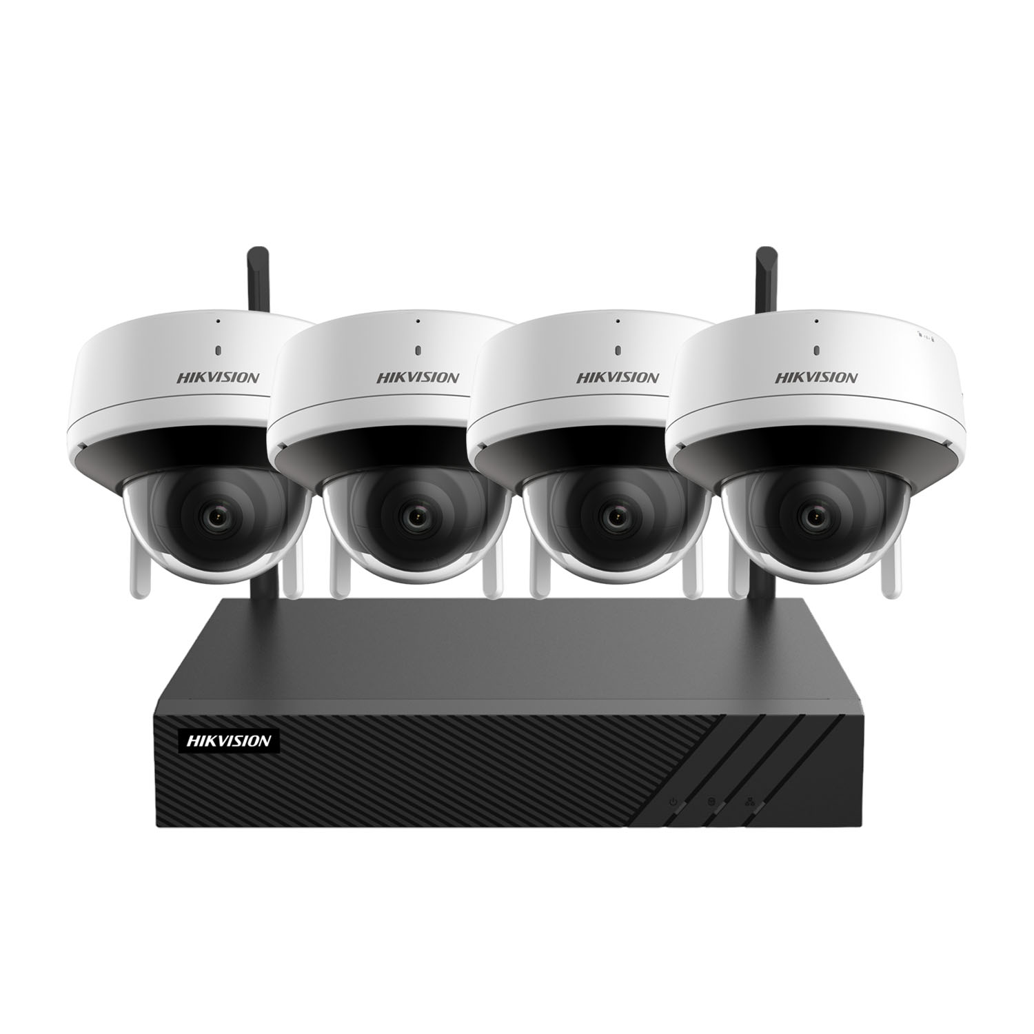 KIT CÁMARAS SEGURIDAD IP HIKVISION NK844WDH 4MP 4 CÁMARAS DOMO AUDIO BIDIRECCIONAL NVR 8CH WIFI - 2