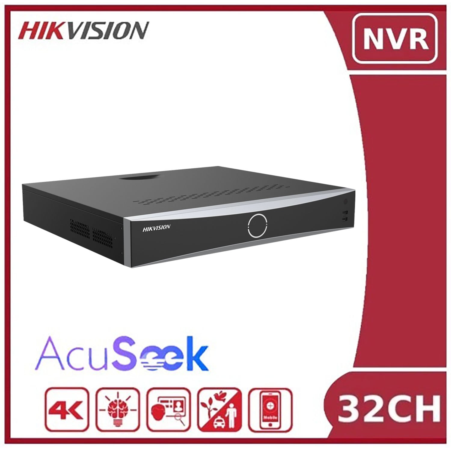 GRABADOR NVR IP HIKVISION DS-7732NXI-K4/VPRO 32 CANALES 12MP DETECCIÓN ACUSEEK 4HDD - 2
