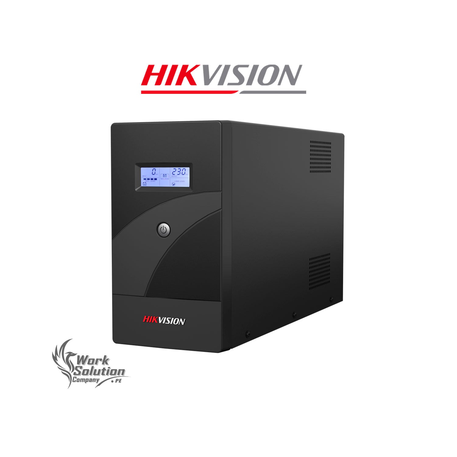 UPS HIKVISION DS-UPS2000-R 2000VA/1200W 4 TOMAS BATERÍAS 12V 9AH SCHUKO PANTALLA LCD AVR USB - 1