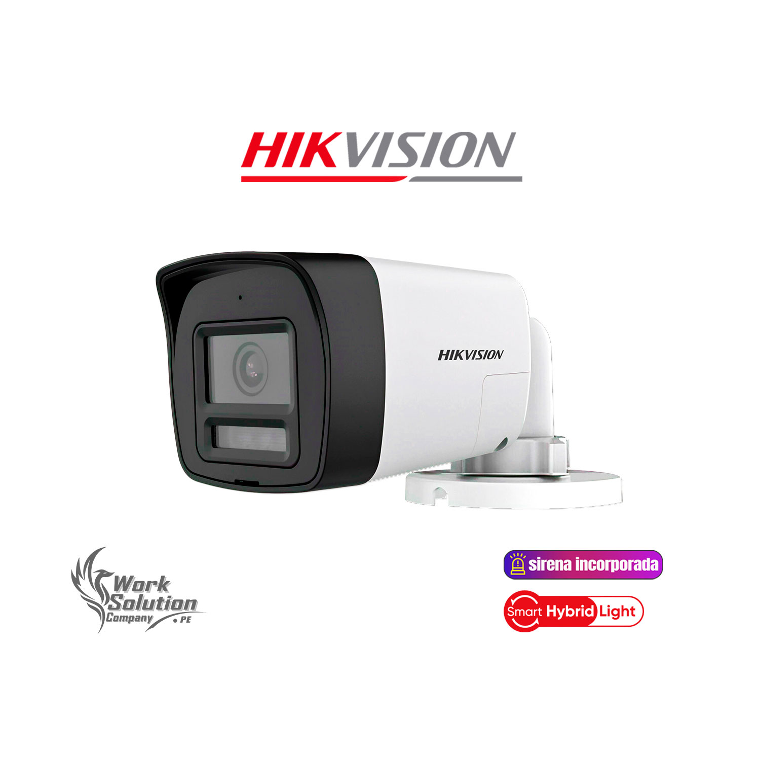 CÁMARA SEGURIDAD HIKVISION DS-2CE16K0T-LPXTS 3K MINI TUBO ANALÓGICA AUDIO BIDIRECCIONAL LUZ ALARMA - 1