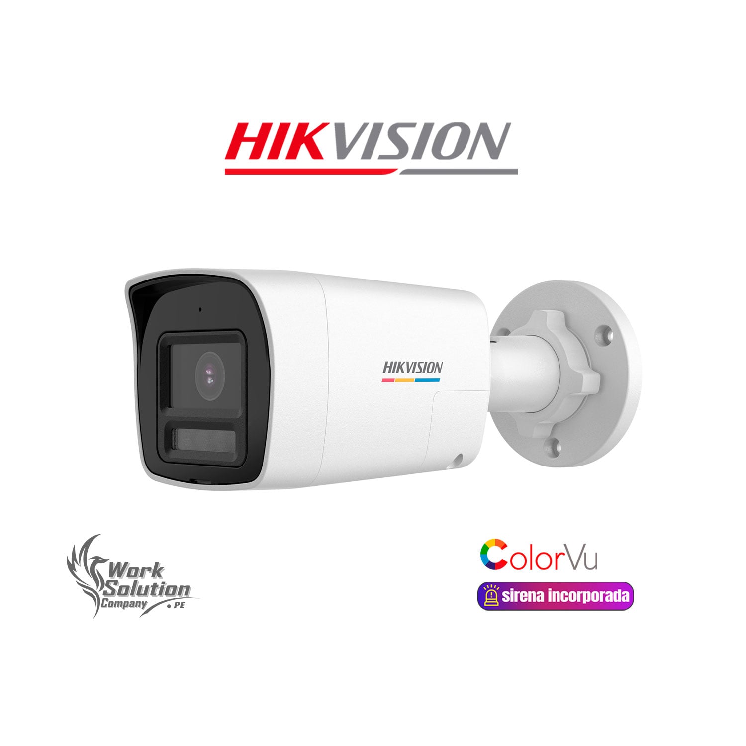 CÁMARA SEGURIDAD HIKVISION DS-2CE10DF0T-LPXTS 2MP MINI TUBO COLORVU AUDIO BIDIRECCIONAL SIRENA - 1