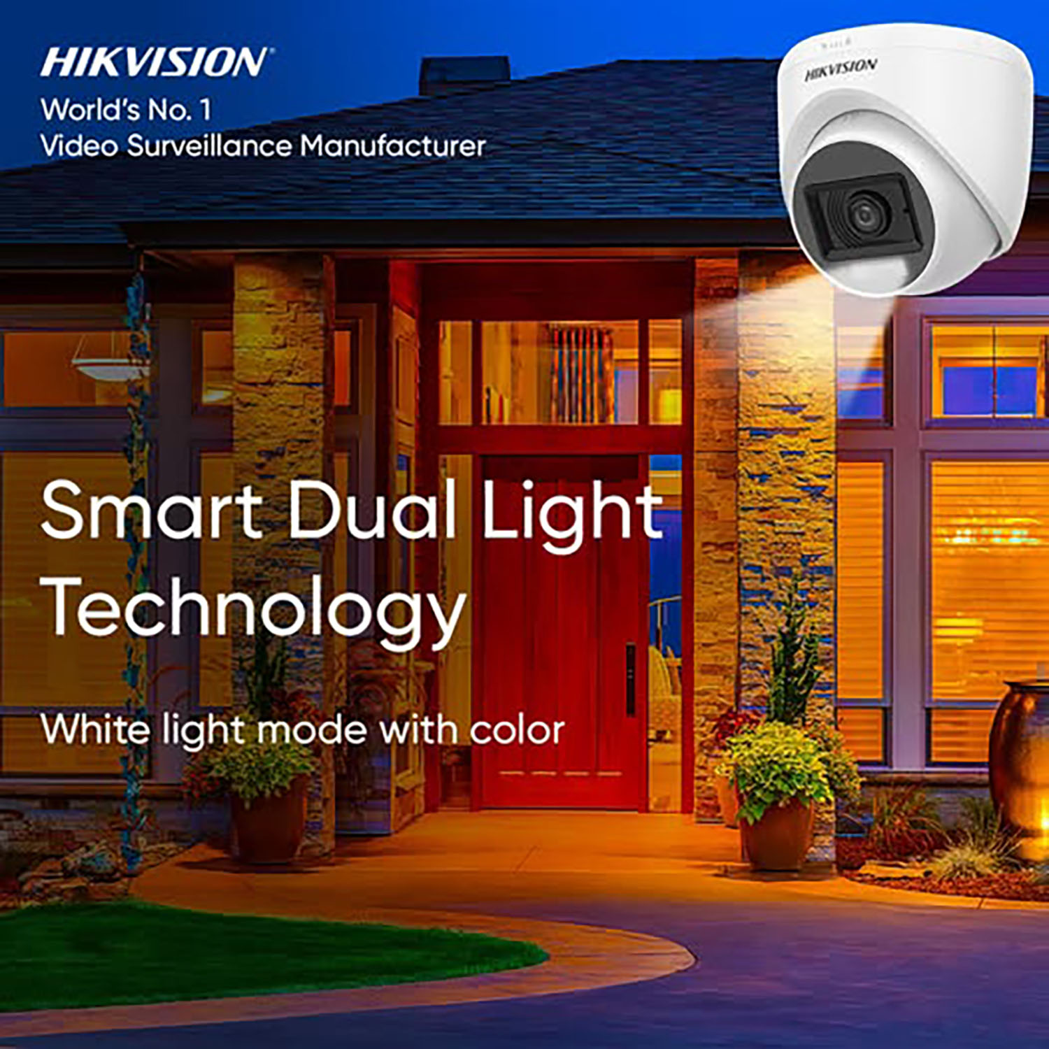 CÁMARA SEGURIDAD HIKVISION DS-2CE78D0T-LFS 2MP DOMO ANALÓGICA AUDIO INCORPORADO LUZ INTELIGENTE - 4