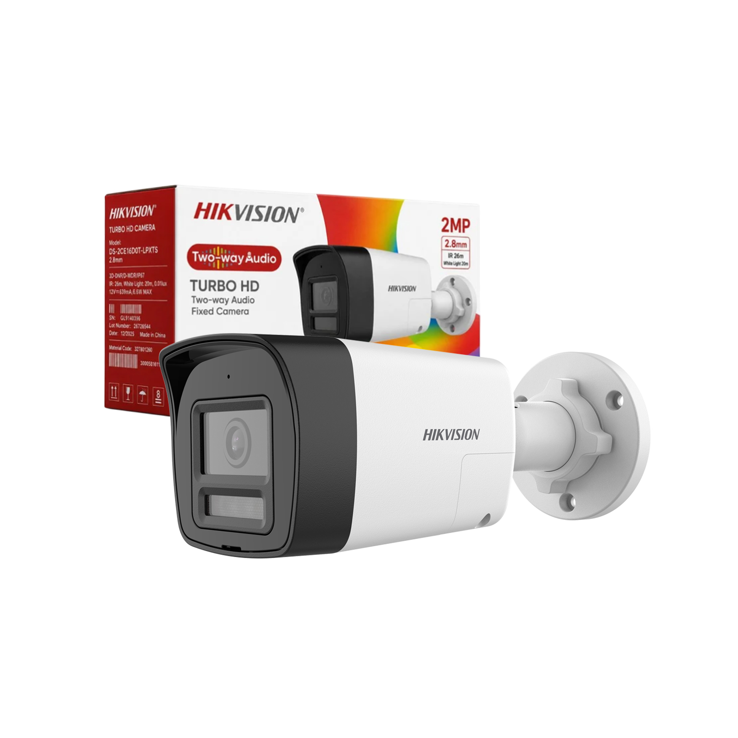CÁMARA SEGURIDAD HIKVISION DS-2CE16D0T-LPTS 2MP MINI TUBO ANALÓGICA AUDIO BIDIRECCIONAL - 3