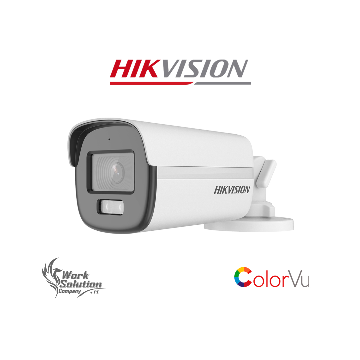 CÁMARA SEGURIDAD HIKVISION DS-2CE12DF0T-LFS 2MP TUBO ANALÓGICA COLORVU AUDIO INCORPORADO - 1