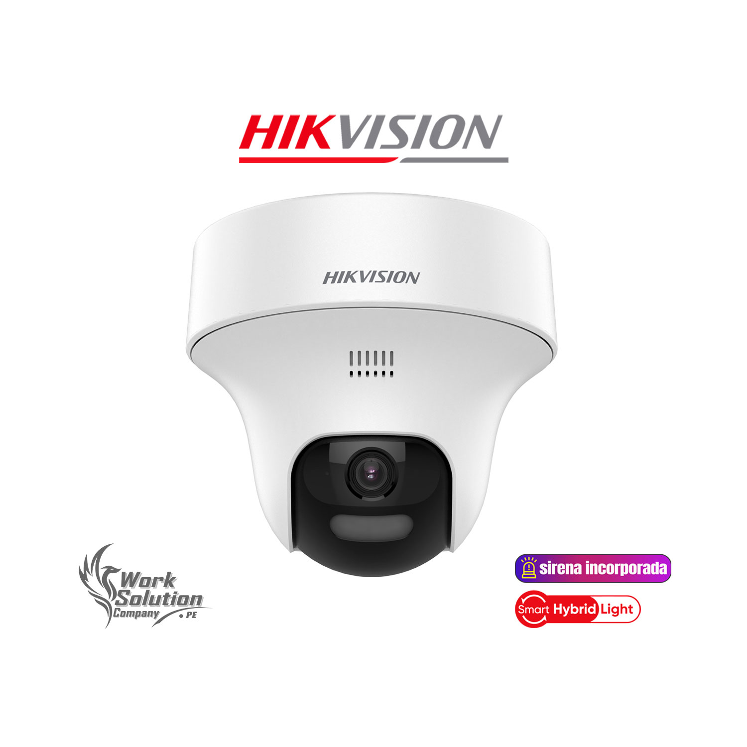 CÁMARA SEGURIDAD HIKVISION DS-2CE70K0T-PTLXTS 3K DOMO PT ANALÓGICA AUDIO DOBLE VÍA LUZ ALARMA - 1