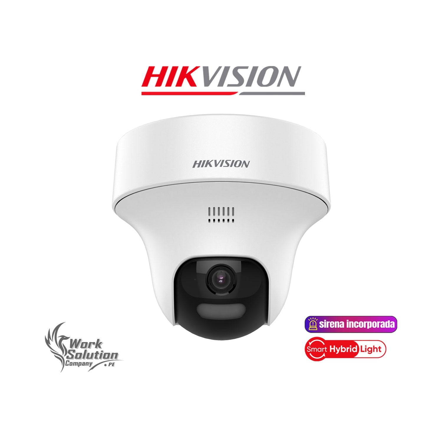 CÁMARA SEGURIDAD HIKVISION DS-2CE70D0T-PTLXTS 2MP DOMO PT ANALÓGICA AUDIO DOBLE VÍA LUZ ALARMA - 1