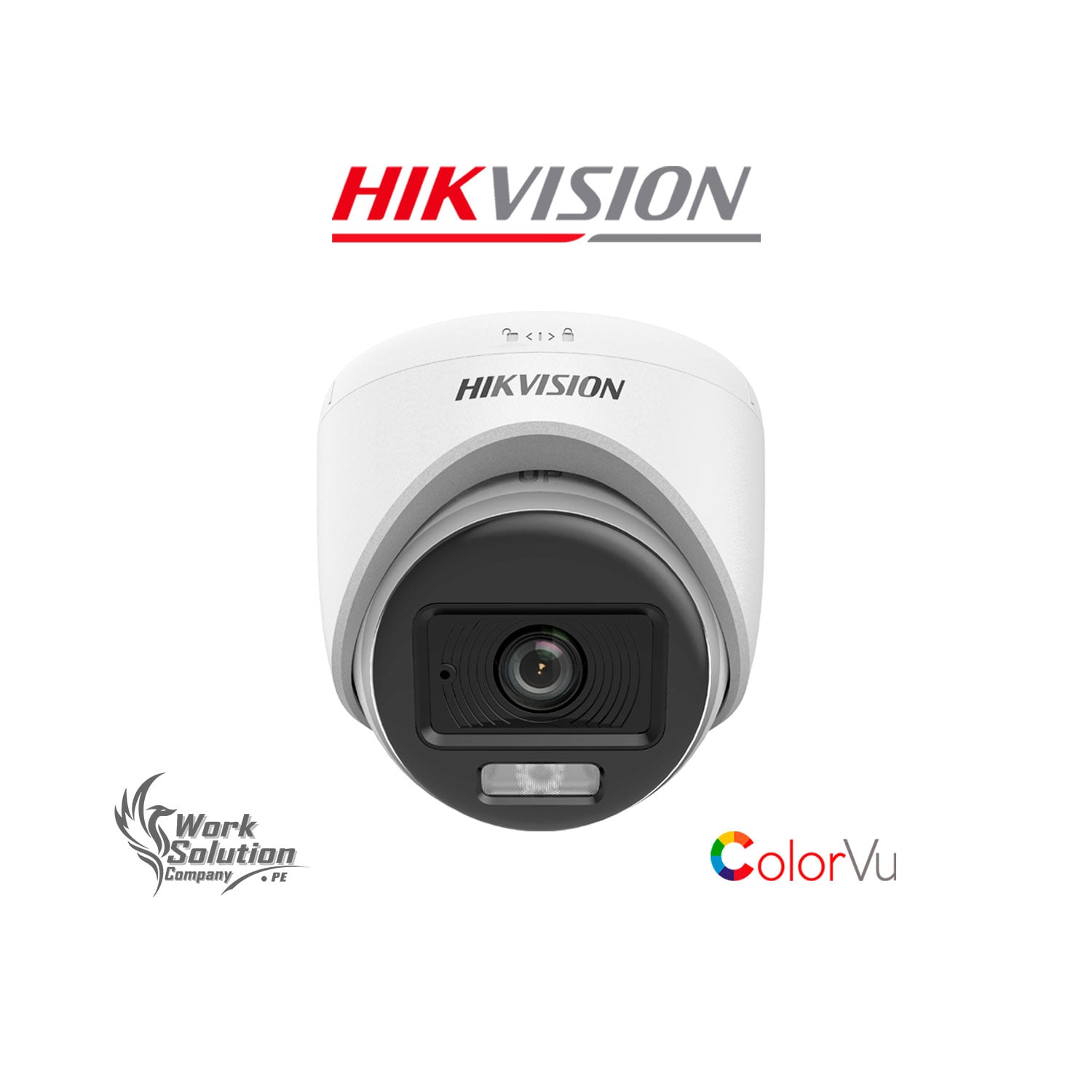 CÁMARA SEGURIDAD HIKVISION DS-2CE70KF0T-LPFS 3K DOMO ANALÓGICA COLORVU AUDIO IR 20M - 1