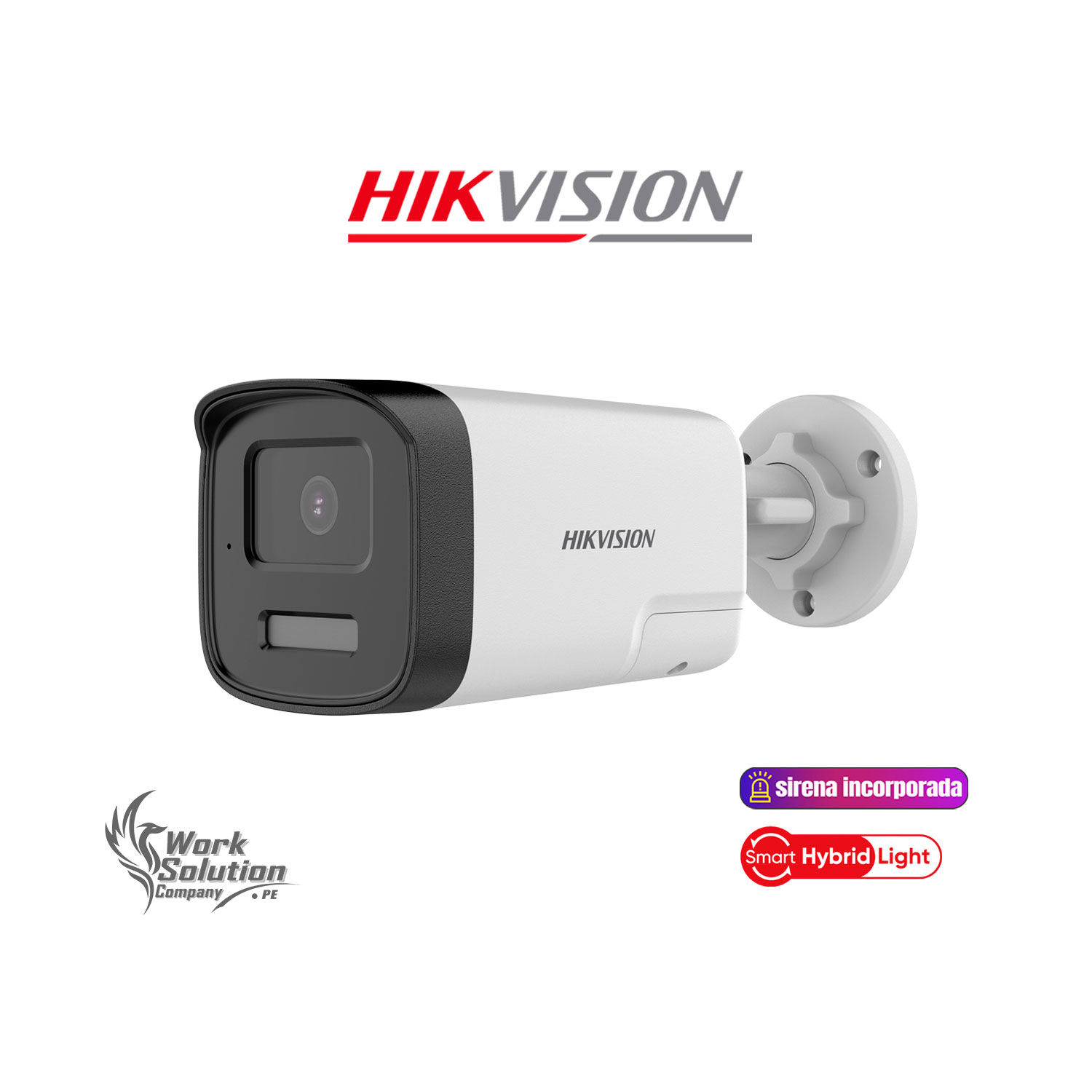 CÁMARA SEGURIDAD HIKVISION DS-2CE17D0T-LXTS 2MP TUBO ANALÓGICA AUDIO BIDIRECCIONAL LUZ ALARMA - 1