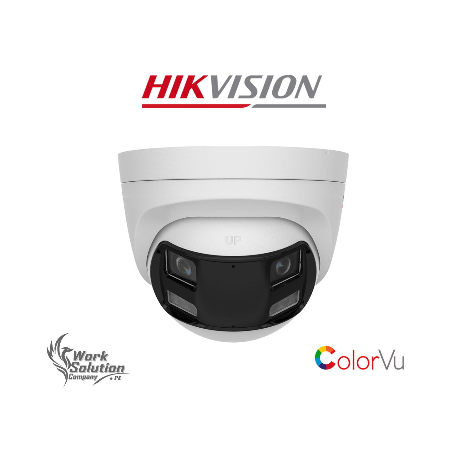 CÁMARA SEGURIDAD HIKVISION DS-2CE72KF3TP-DLS 3K DOMO VISIÓN 180 COLORVU DETECCIÓN MOVIMIENTO - 1
