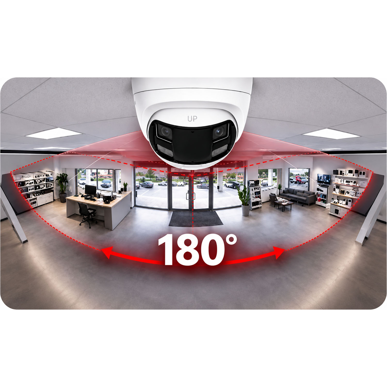 CÁMARA SEGURIDAD HIKVISION DS-2CE72KF3TP-DLS 3K DOMO VISIÓN 180 COLORVU DETECCIÓN MOVIMIENTO - 4