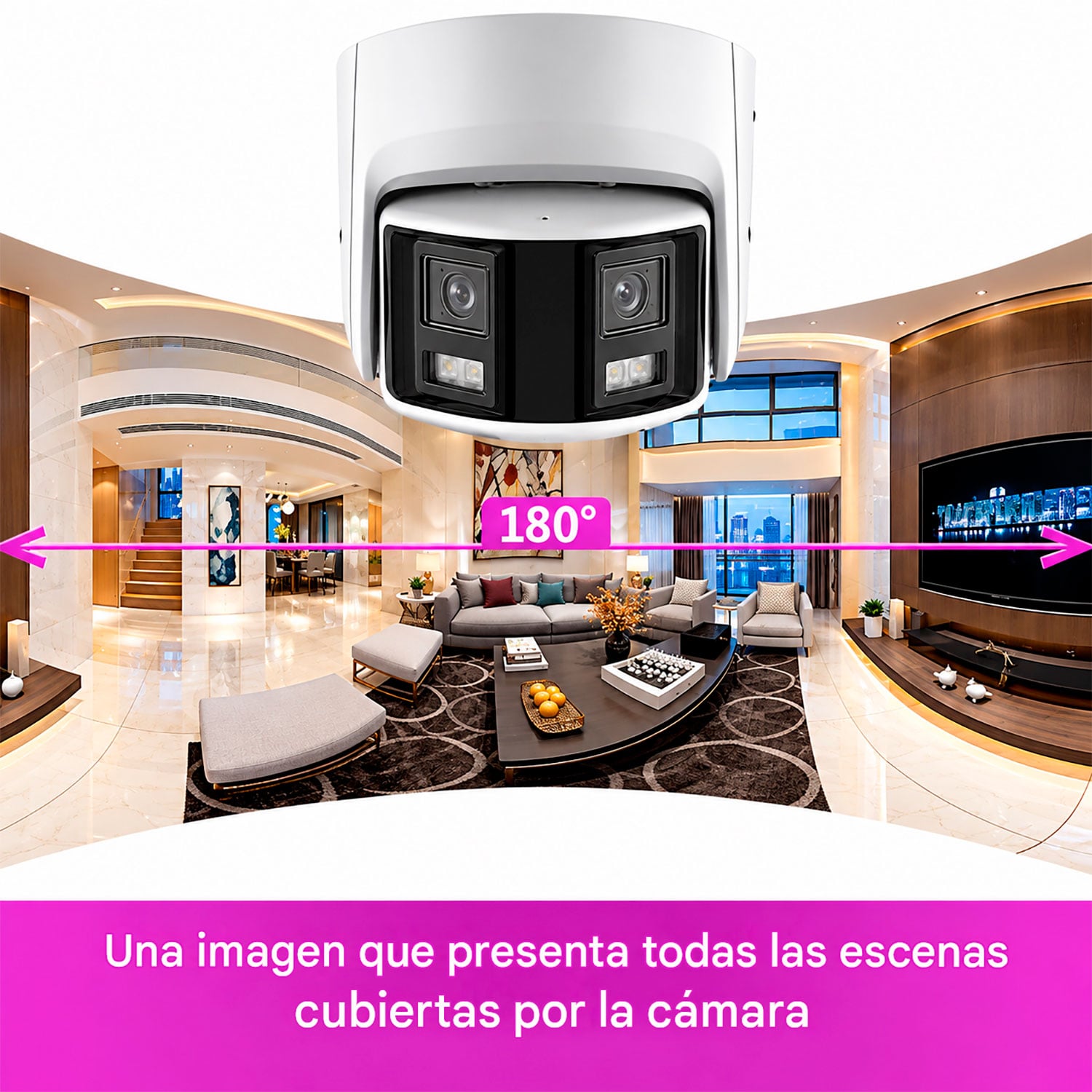 CÁMARA SEGURIDAD IP HIKVISION DS-2CD2347G2P-LSU/SL 4MP DOMO COLORVU VISIÓN 180 LUZ ALARMA - 3