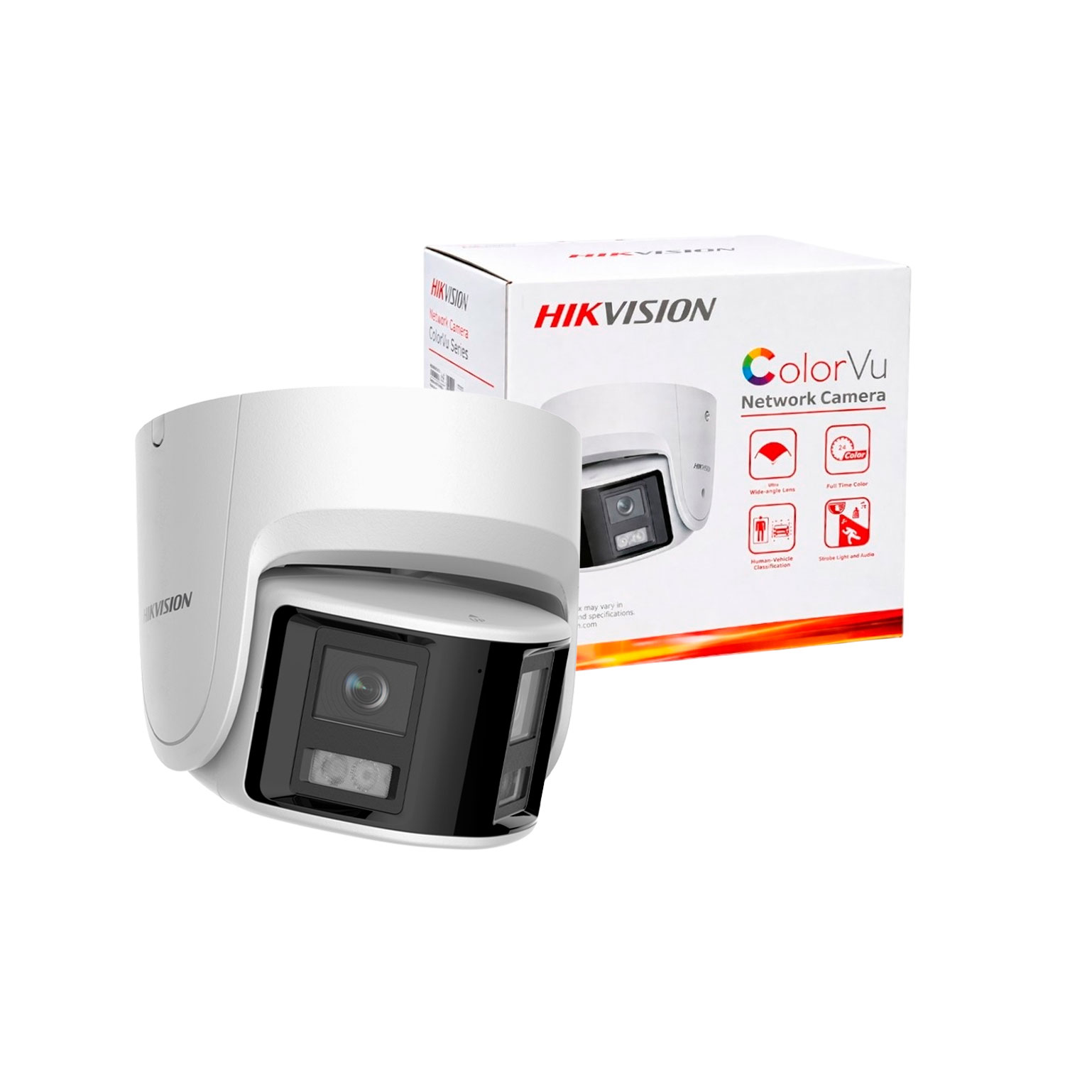 CÁMARA SEGURIDAD IP HIKVISION DS-2CD2347G2P-LSU/SL 4MP DOMO COLORVU VISIÓN 180 LUZ ALARMA - 4