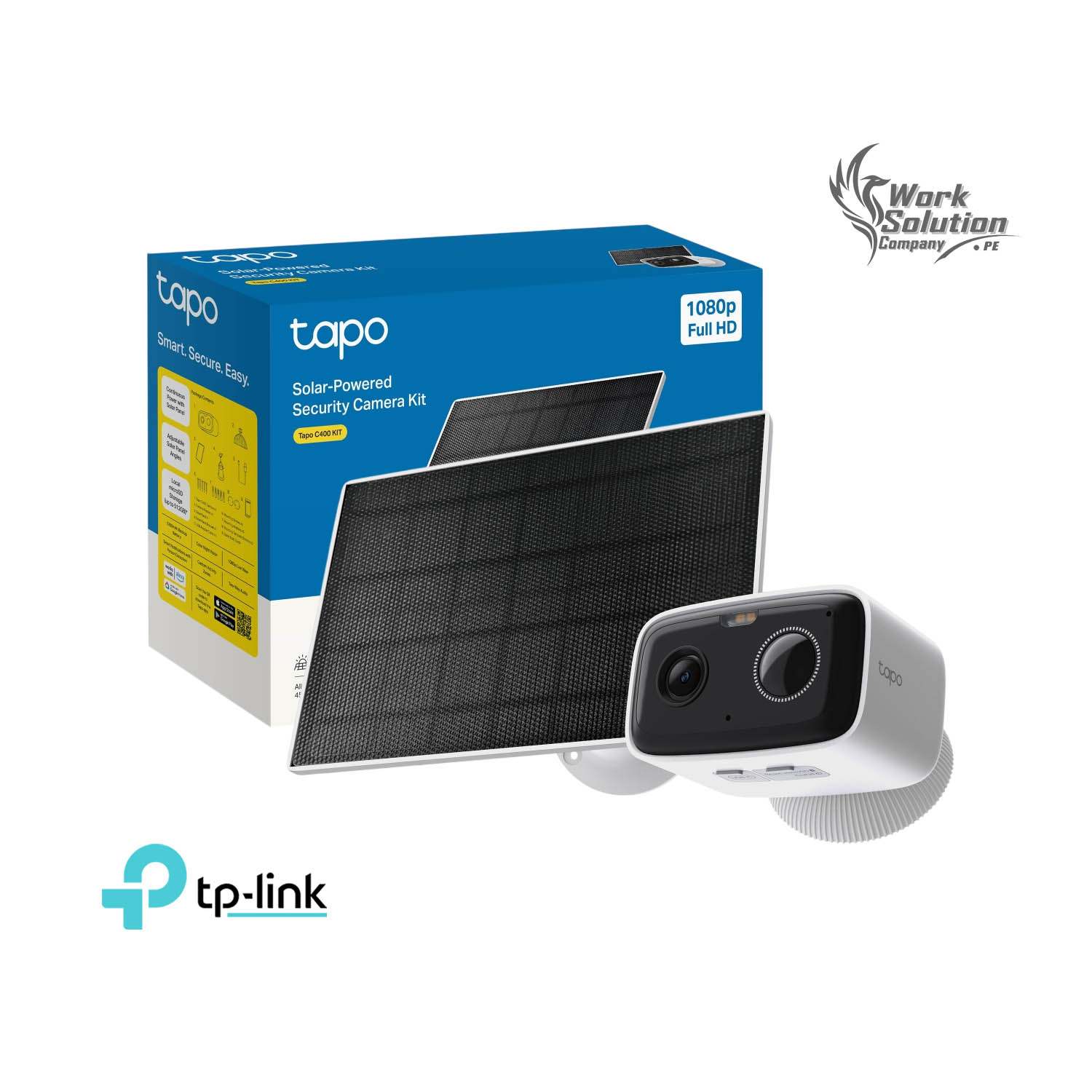 CÁMARA SEGURIDAD TAPO C400 KIT FULL HD CAPACIDAD 512GB WIFI DETECTA PERSONAS BATERÍA PANEL SOLAR - 1