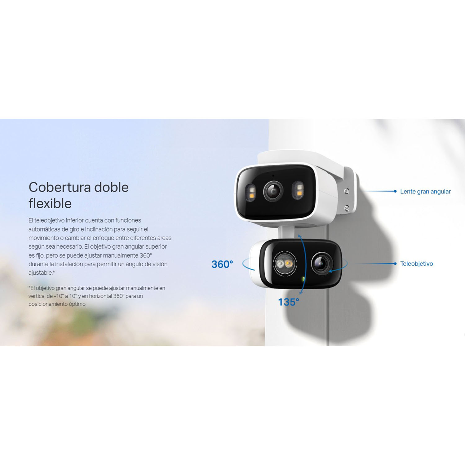 CÁMARA SEGURIDAD TAPO TC34 2K 3MP + SD 128GB WIFI DOBLE LENTE DETECCIÓN IA AUDIO SIRENA EXTERIOR - 3
