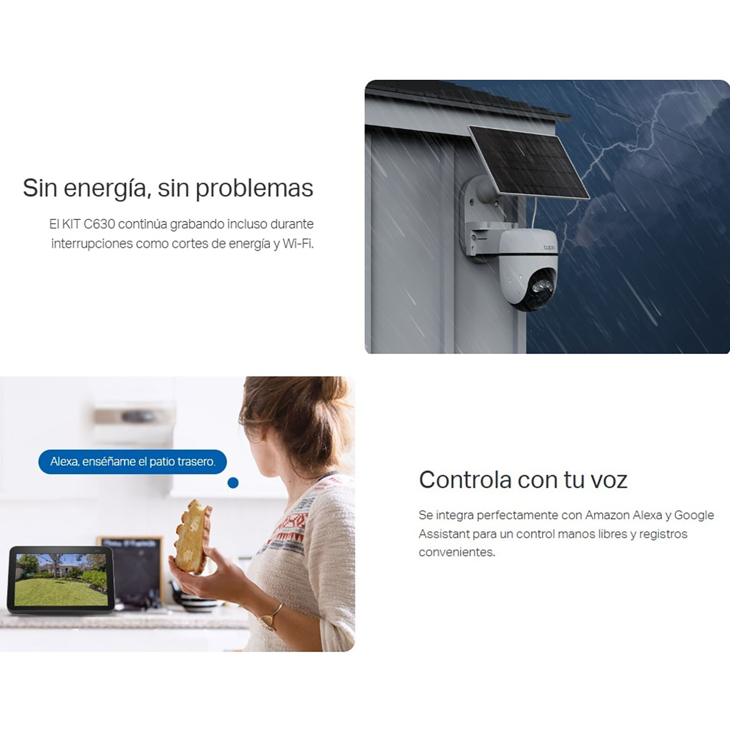 CÁMARA SEGURIDAD TAPO C630 KIT 3K 5MP CAPACIDAD 512GB WIFI DETECTA MASCOTAS BATERÍA PANEL SOLAR - 5