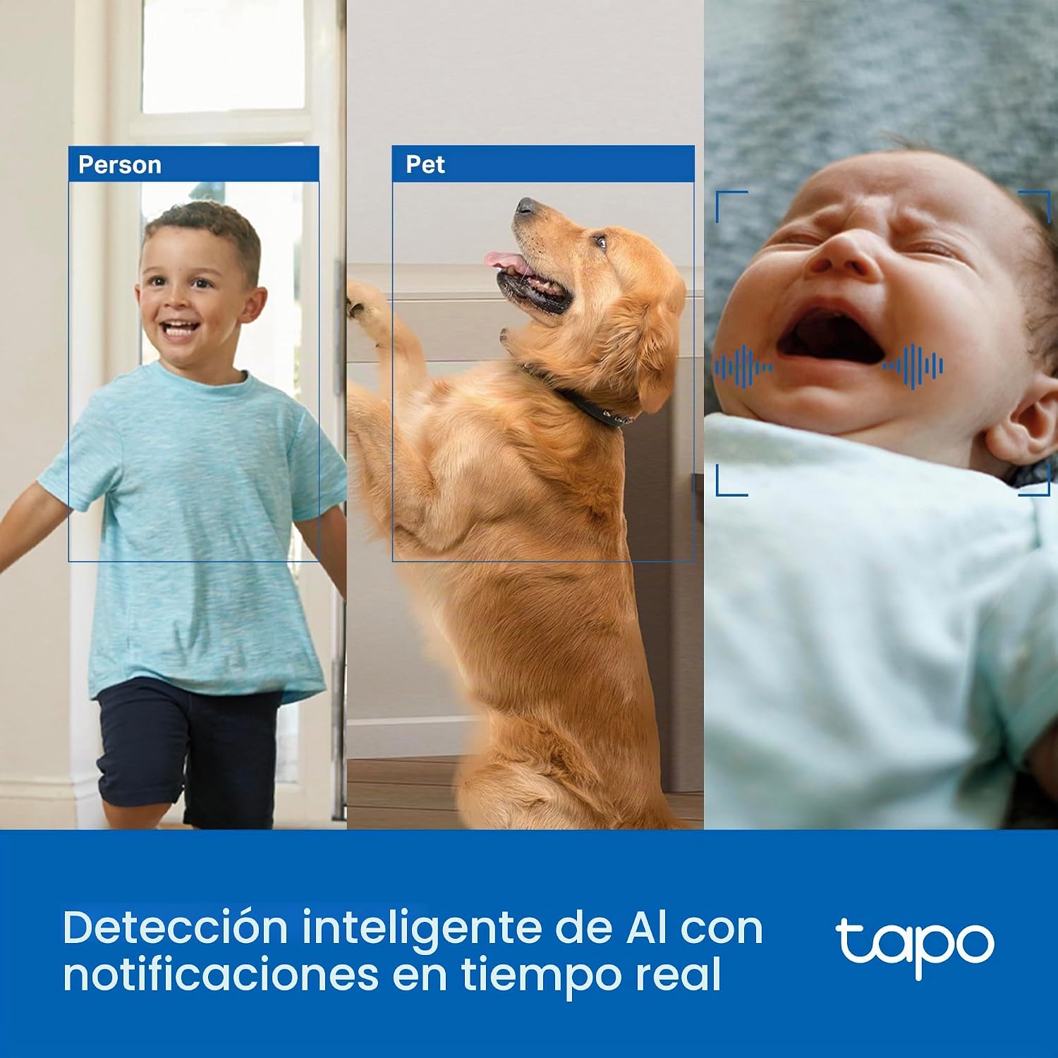 CÁMARA SEGURIDAD TAPO C250 4K 8MP + SD 64GB WIFI VISIÓN 360 DETECCIÓN IA AUDIO BIDIRECCIONAL - 5