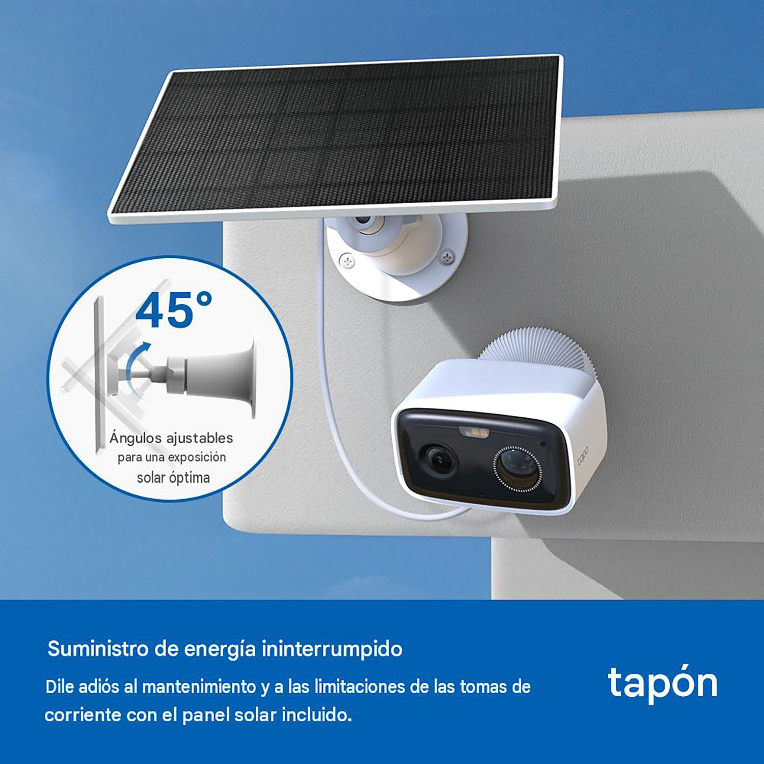 CÁMARA SEGURIDAD TAPO C400 KIT FULL HD + SD 64GB WIFI DETECTA PERSONAS BATERÍA PANEL SOLAR - 4