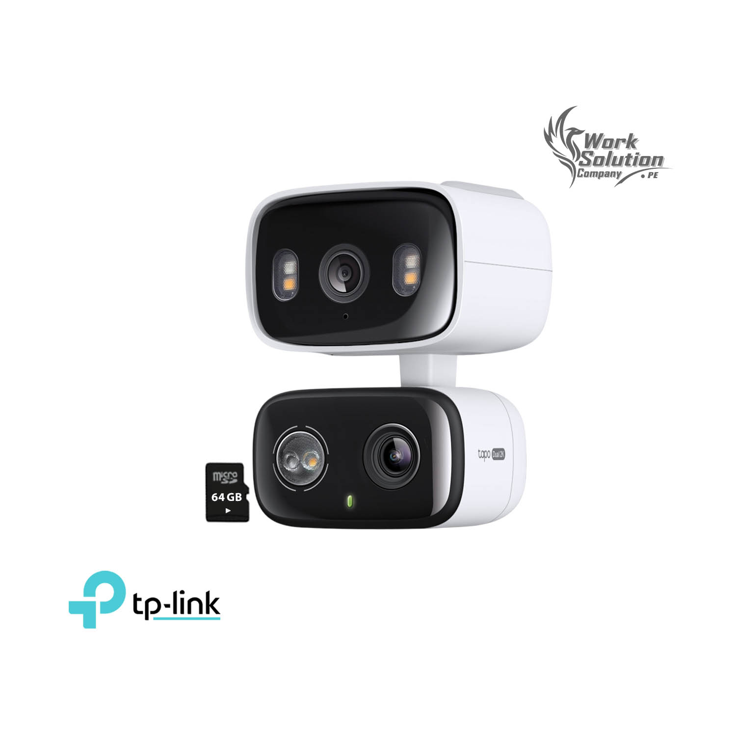 CÁMARA SEGURIDAD TAPO TC34 2K 3MP + SD 64GB WIFI DOBLE LENTE DETECCIÓN IA AUDIO SIRENA EXTERIOR - 1