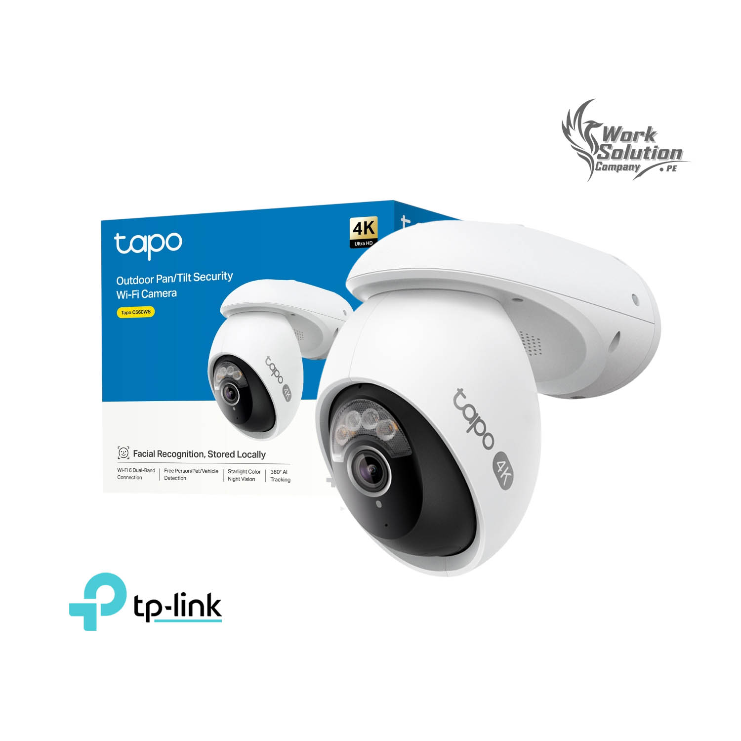 CÁMARA SEGURIDAD TAPO C560WS 4K 8MP CAPACIDAD 512GB IP AUDIO RECONOCIMIENTO FACIAL EXTERIOR - 1