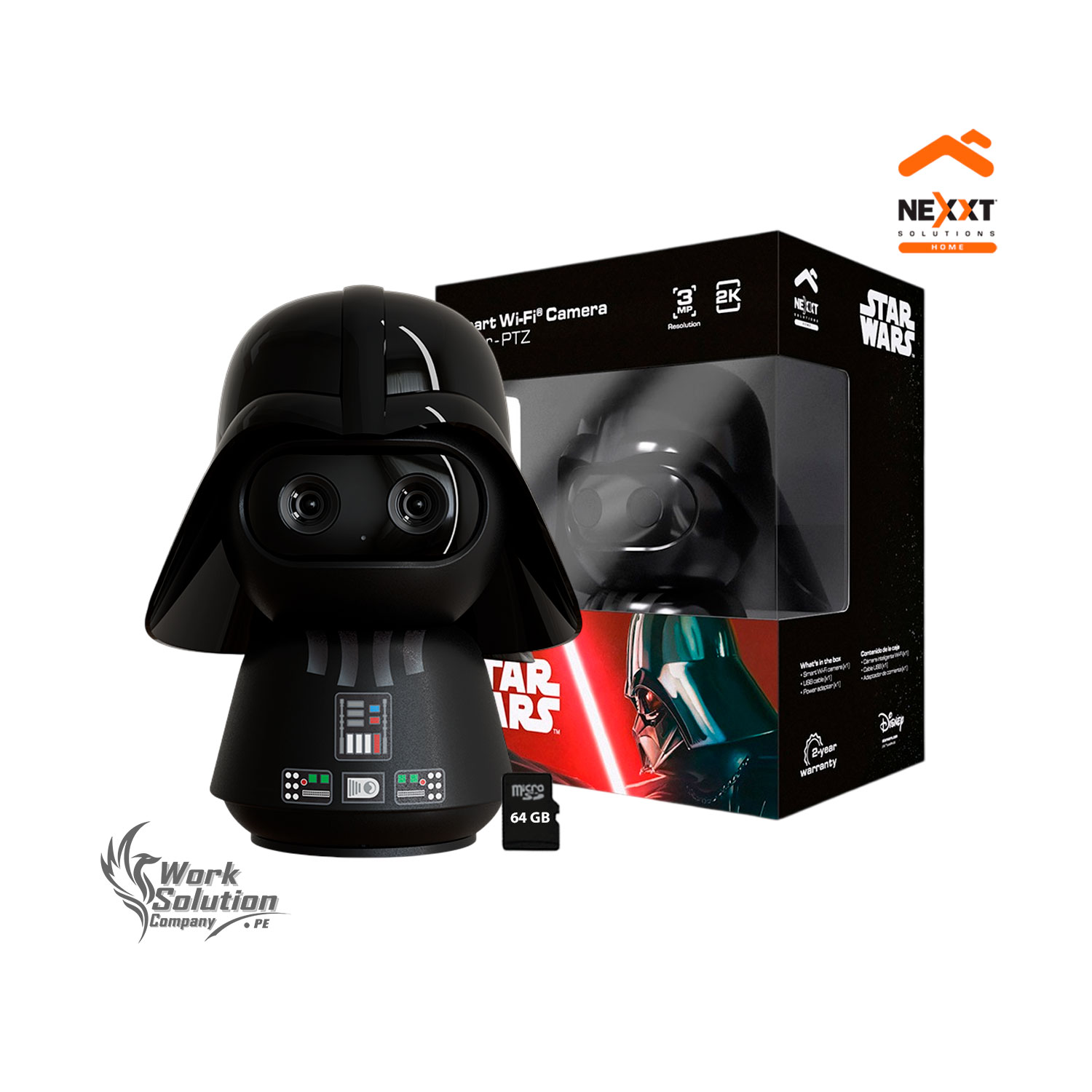 CÁMARA SEGURIDAD NEXXT NHC-IP16 DV 2K 3MP + SD 64GB PANORÁMICA AUDIO BIDIRECCIONAL DARTH VADER - 1