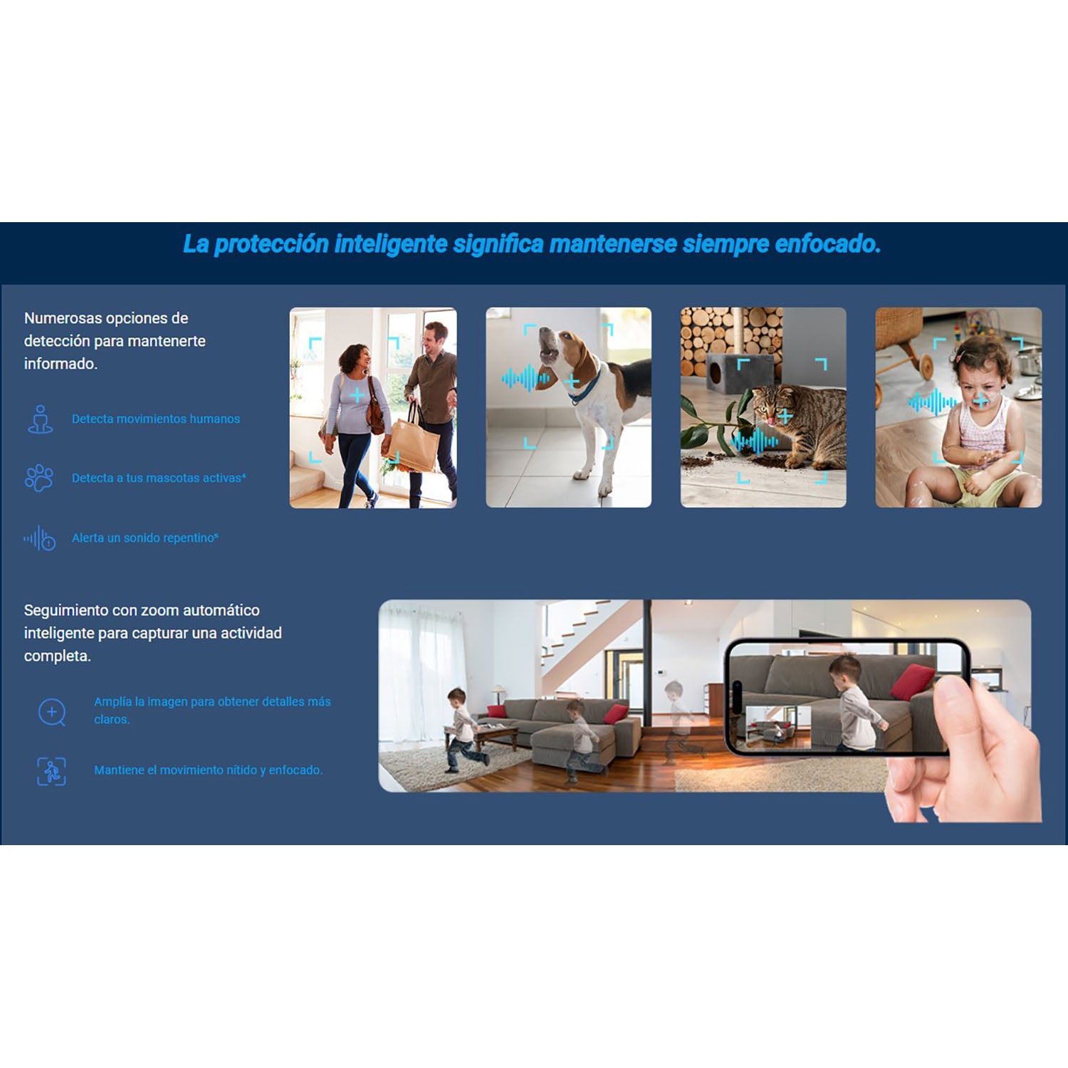 CÁMARA SEGURIDAD EZVIZ C6N G1 4K + SD 64GB PANORÁMICA AUDIO BOTÓN LLAMADA DETECCIÓN RUIDO - 4
