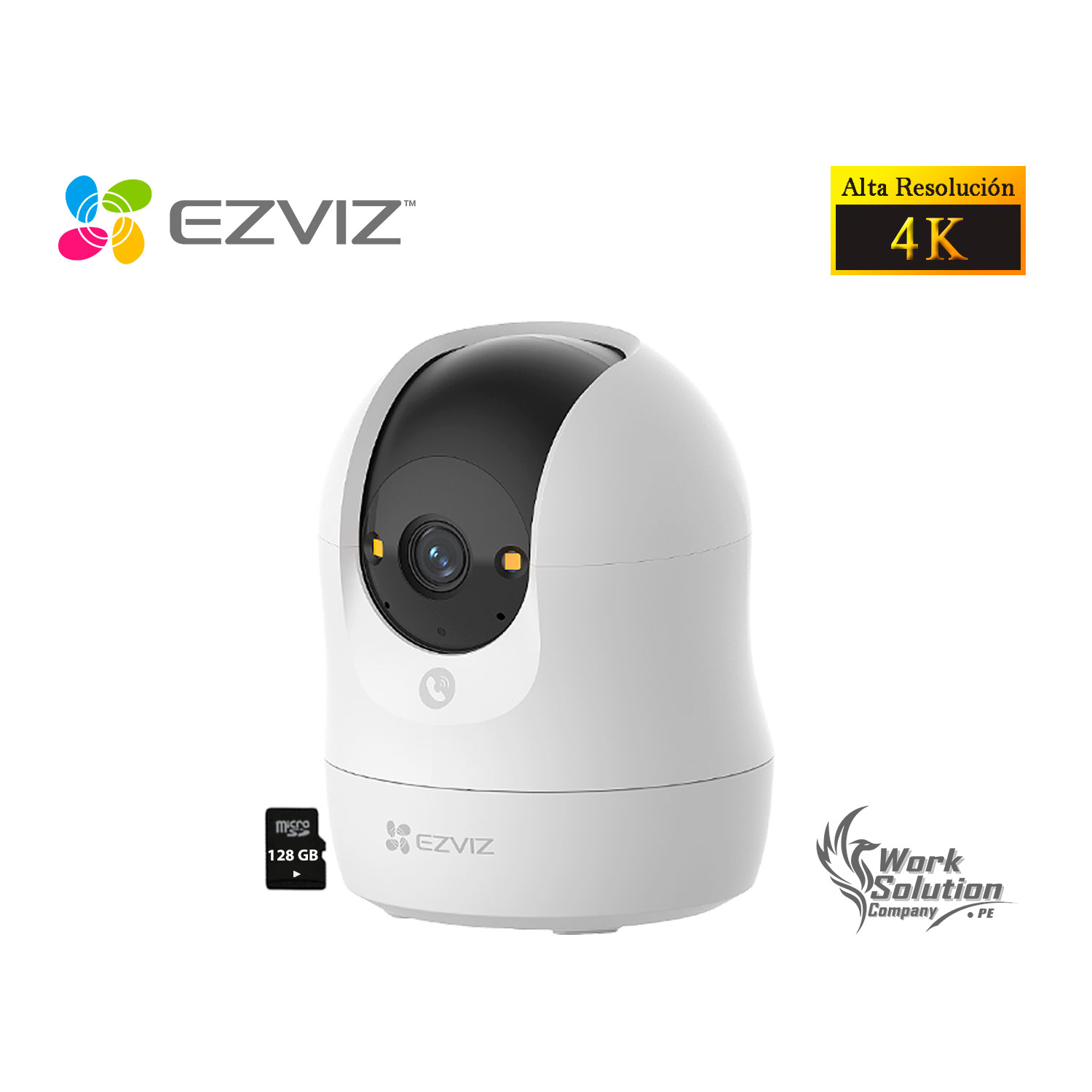 CÁMARA SEGURIDAD EZVIZ C6N G1 4K + SD 128GB PANORÁMICA AUDIO BOTÓN LLAMADA DETECCIÓN RUIDO - 1