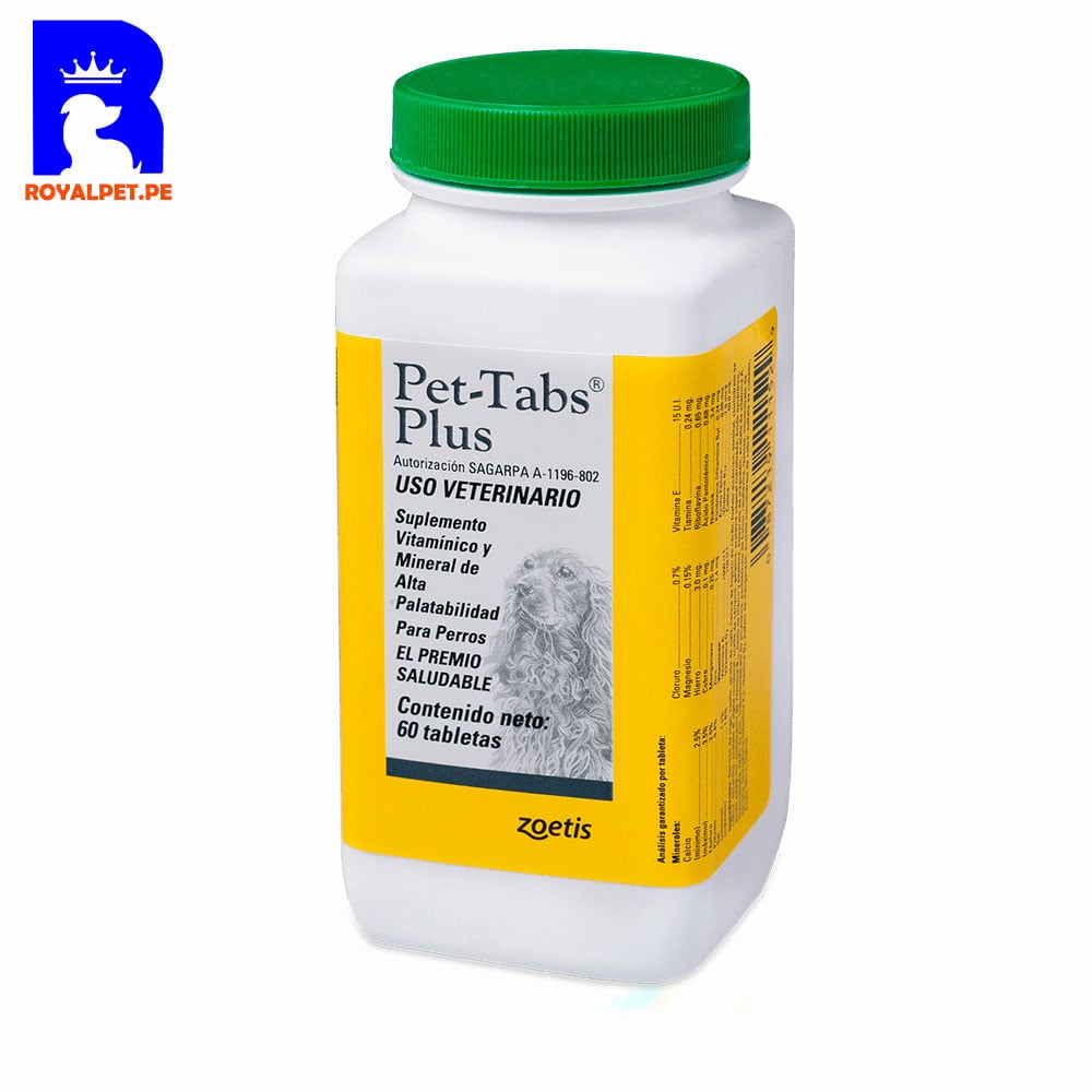 MULTIVITAMINICO PERROS PET-TABS PLUS X60 TABLETAS MASTICABLES PET TABS PLUS - 1