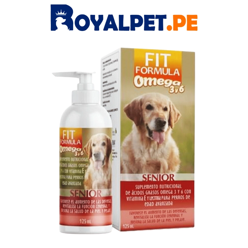SUPLEMENTO PERROS DRAGPHARMA SENIOR 125 ML FIT FÓRMULA OMEGA 3 Y 6 - 1