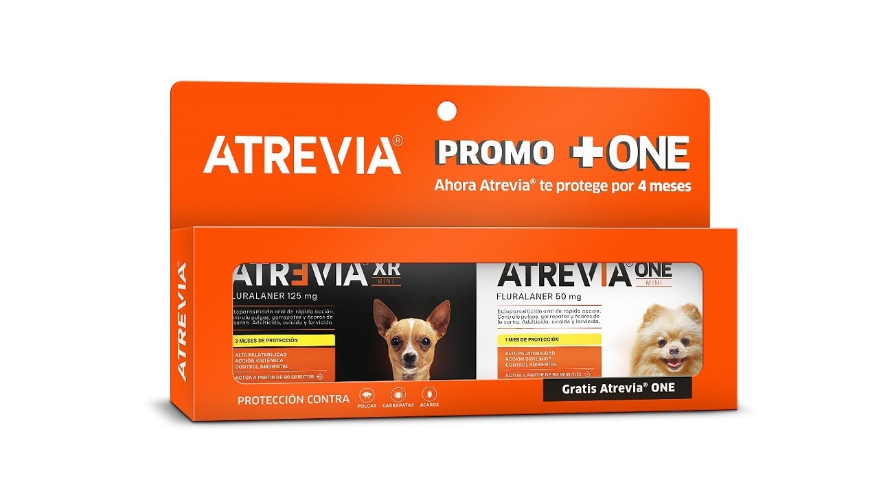 ANTIPULGAS ATREVIA XR 2-4,5 KG X1 TBL + ATREVIA ONE 2-4,5 KG X1 TBL - 1