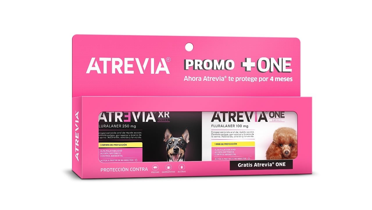 ANTIPULGAS  ATREVIA XR 4,5-10 KG X1 TBL + ATREVIA ONE 4,5-10 KG X1 TBL - 1